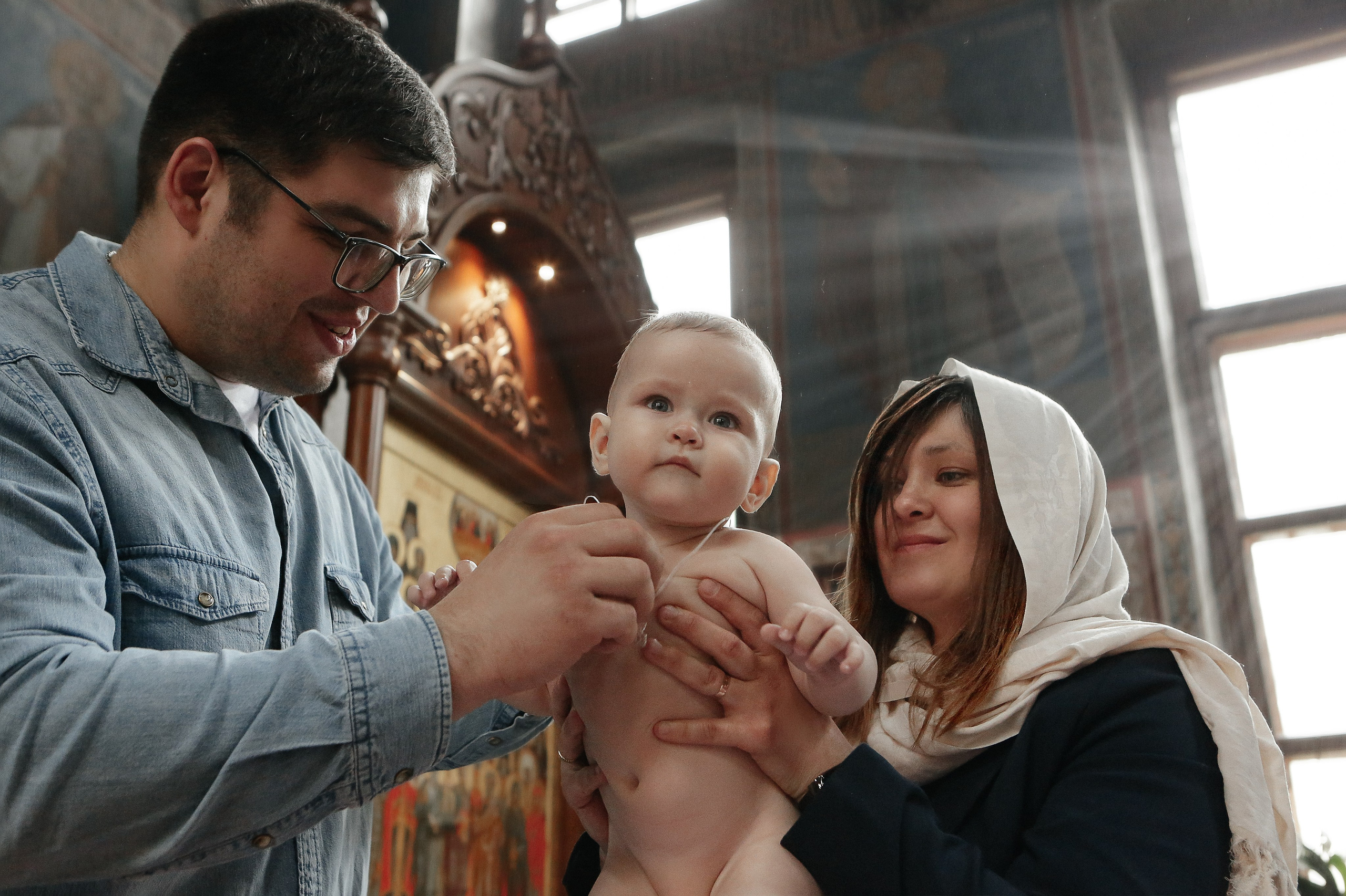 Крещение Максима. Семейный и детский фотограф в Москве Александра Мак