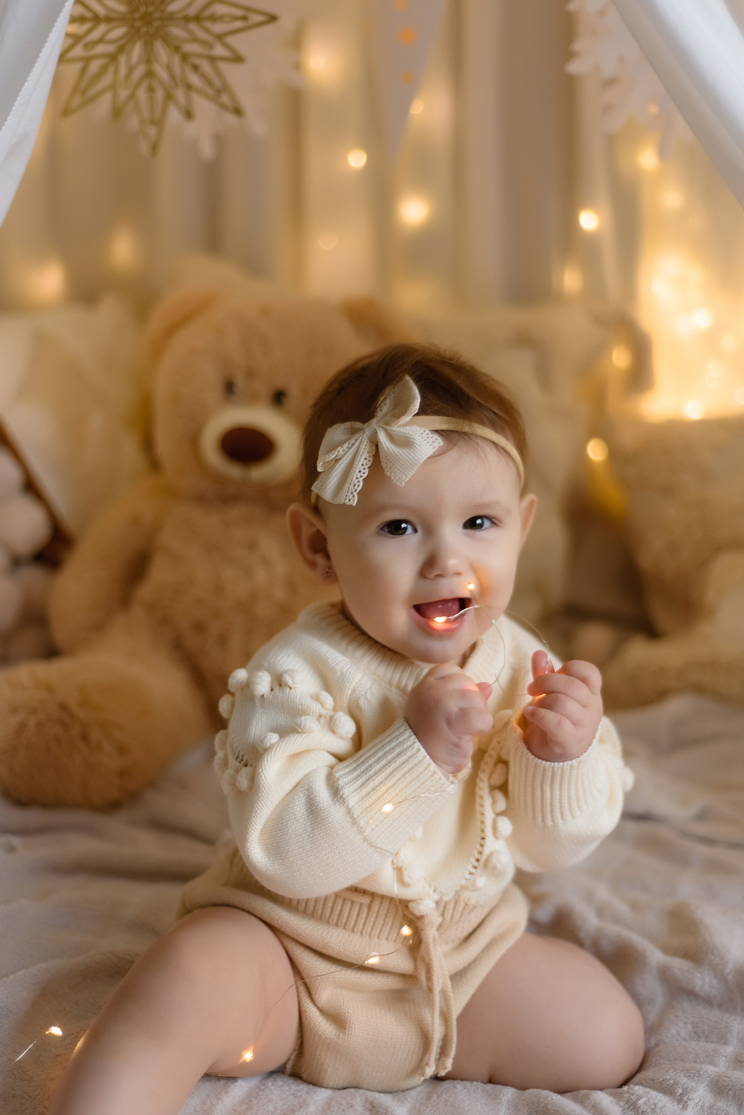 Новогодняя фотосессия «Сказочный шатер» Каролина. Детский Фотограф |Фотограф на годик в Брянске Ирина Романова