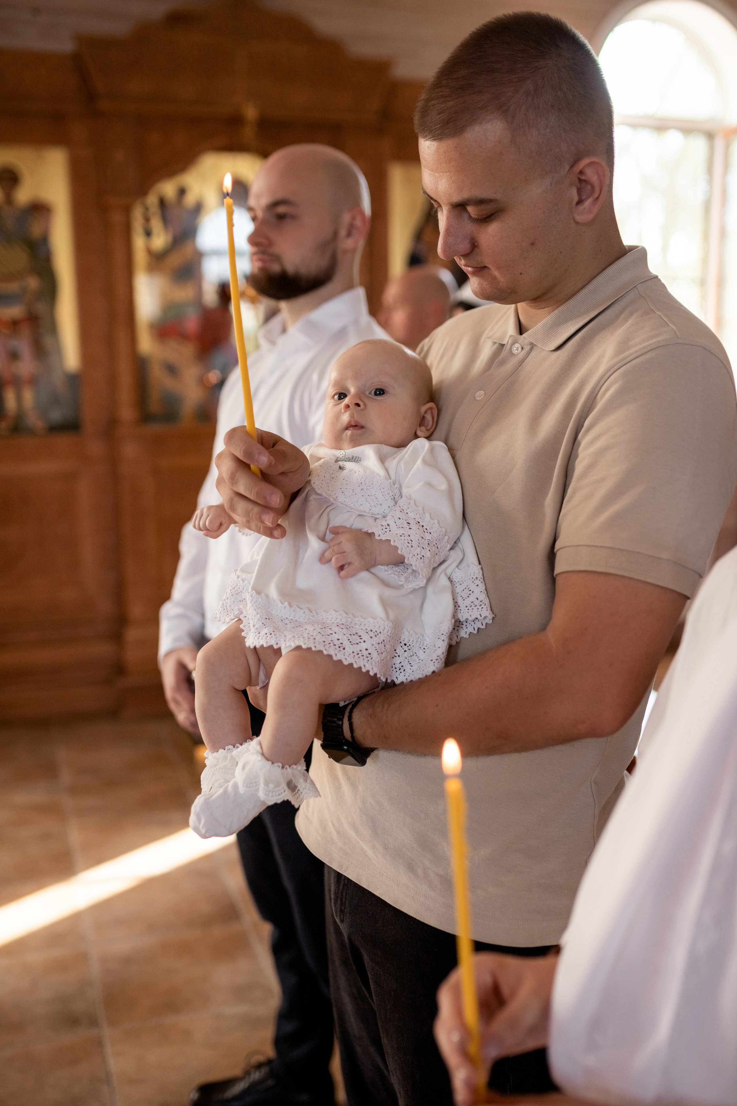 Крещение в Церкви Ватопедской иконы Божией Матери Отрада и Утешение. Олеся Семейская свадебный и семейный фотограф в Ростове-на-Дону