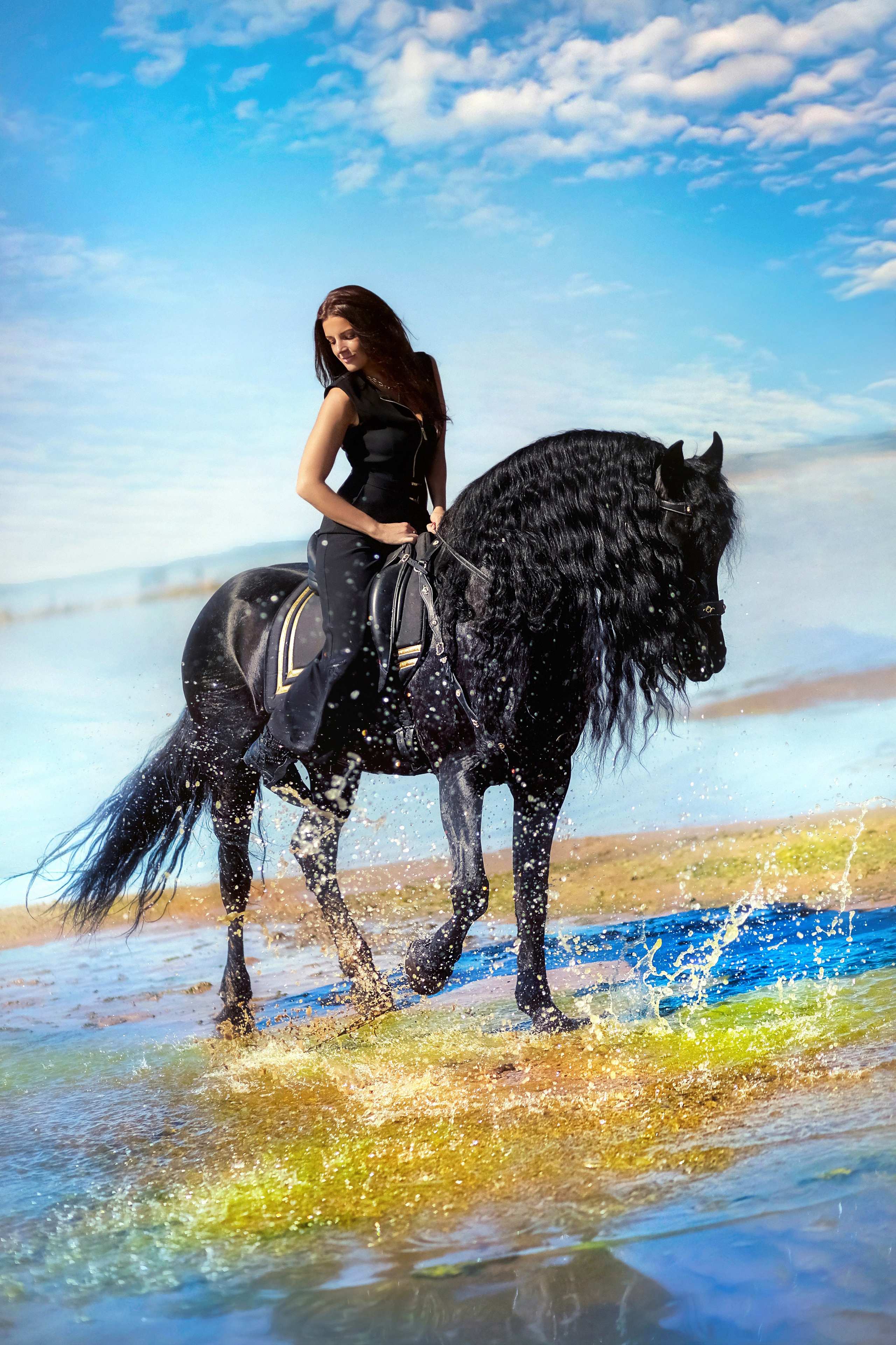 Фотосессии с лошадьми летом. Фотограф женский и мужской портрет Санкт-Петербург