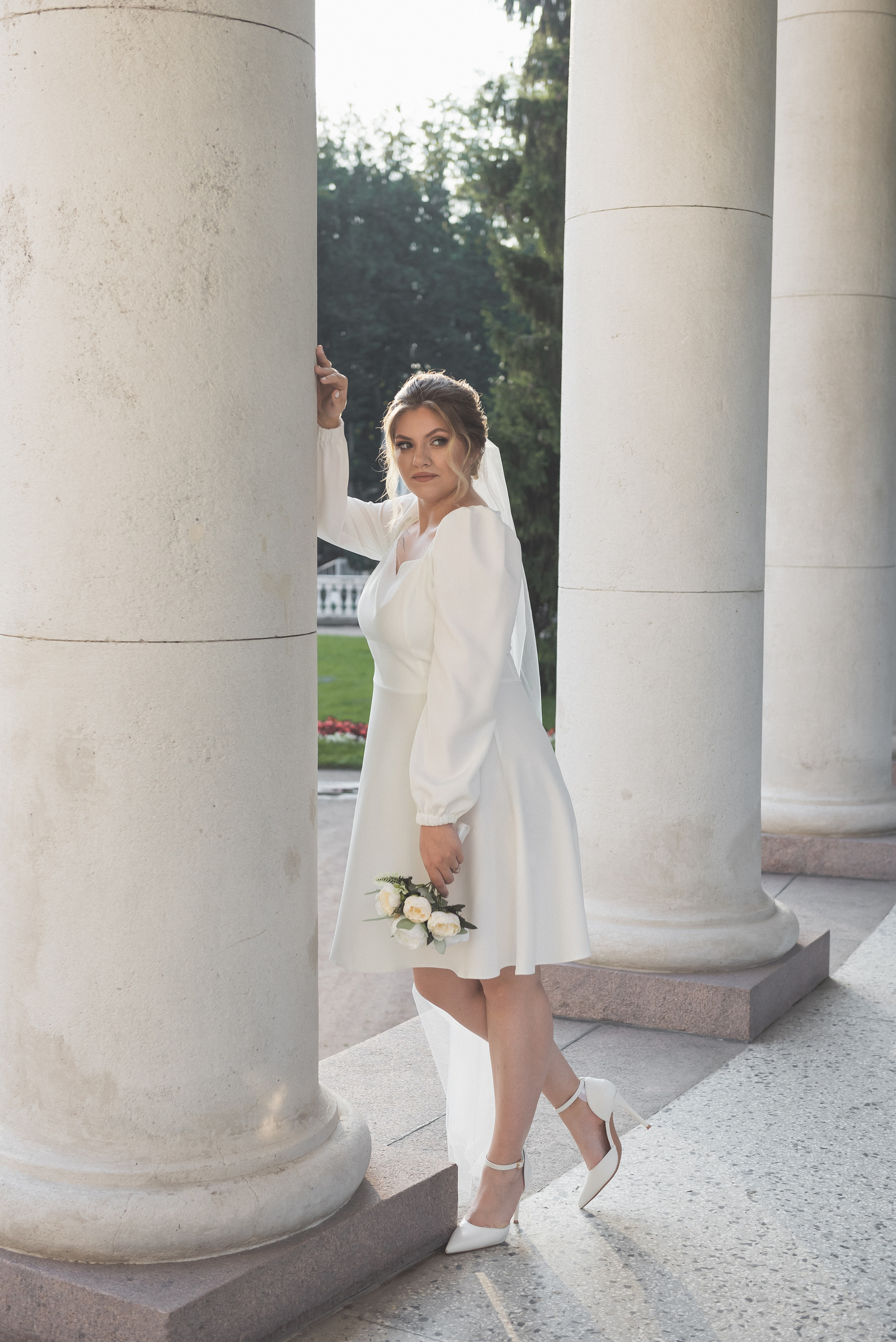 Свадебная фотосессия в усадьбе Архангельское. Портретный фотограф Москва Светлана Кашура