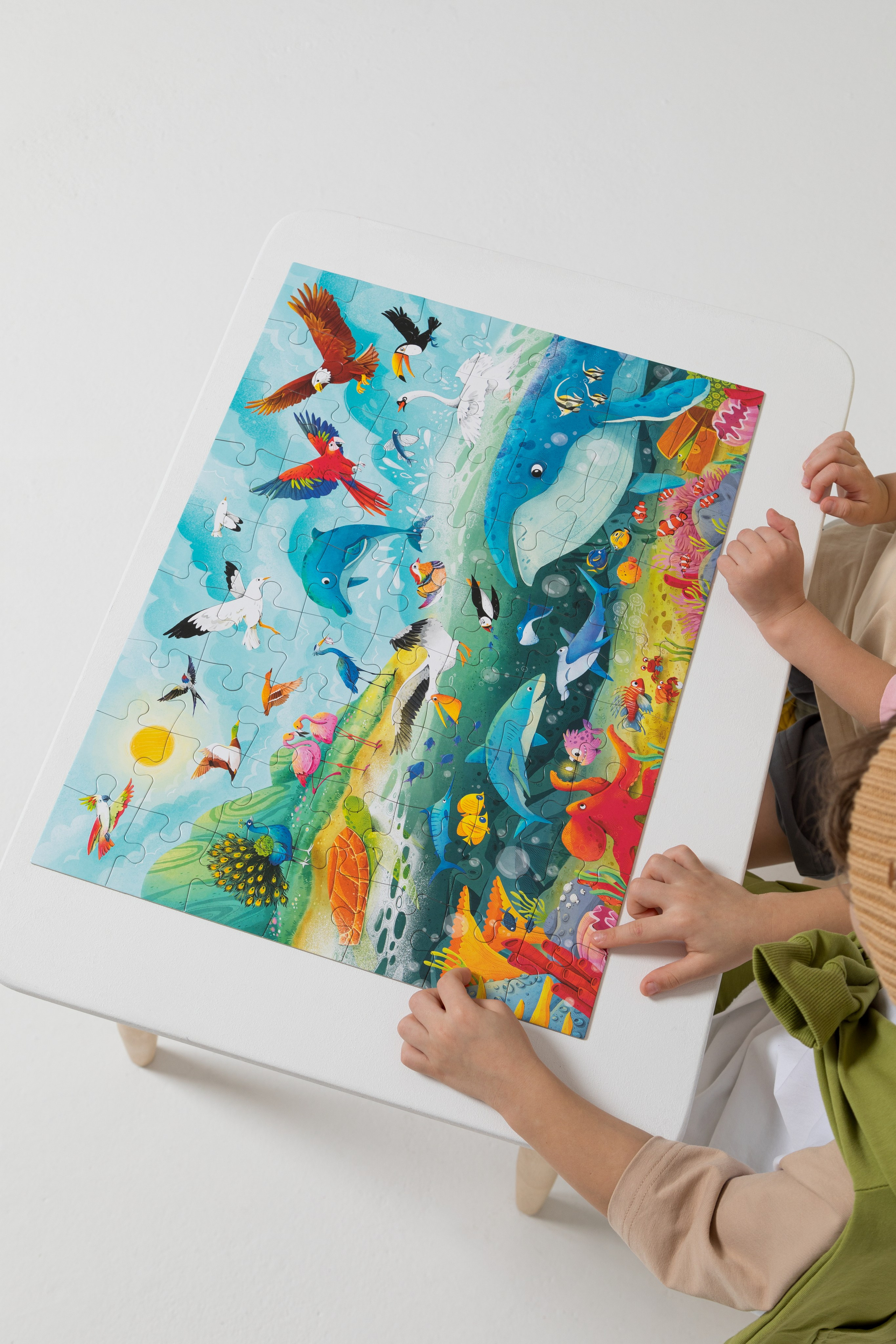 Имиджевая и каталожная съёмка для бренда детских пазлов. Детский и контент фотограф Надя Волкова Санкт-Петербург