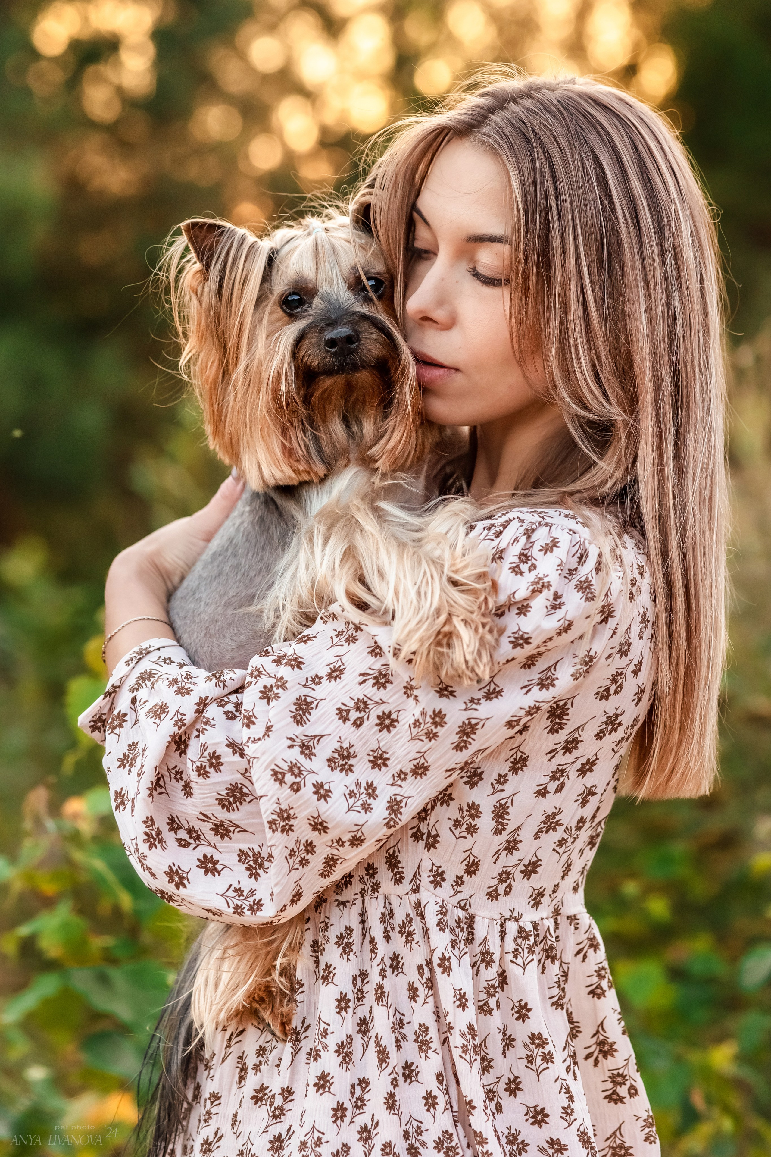 Катя и йорки. Фотограф анималист Аня Ливанова | Рыбинск