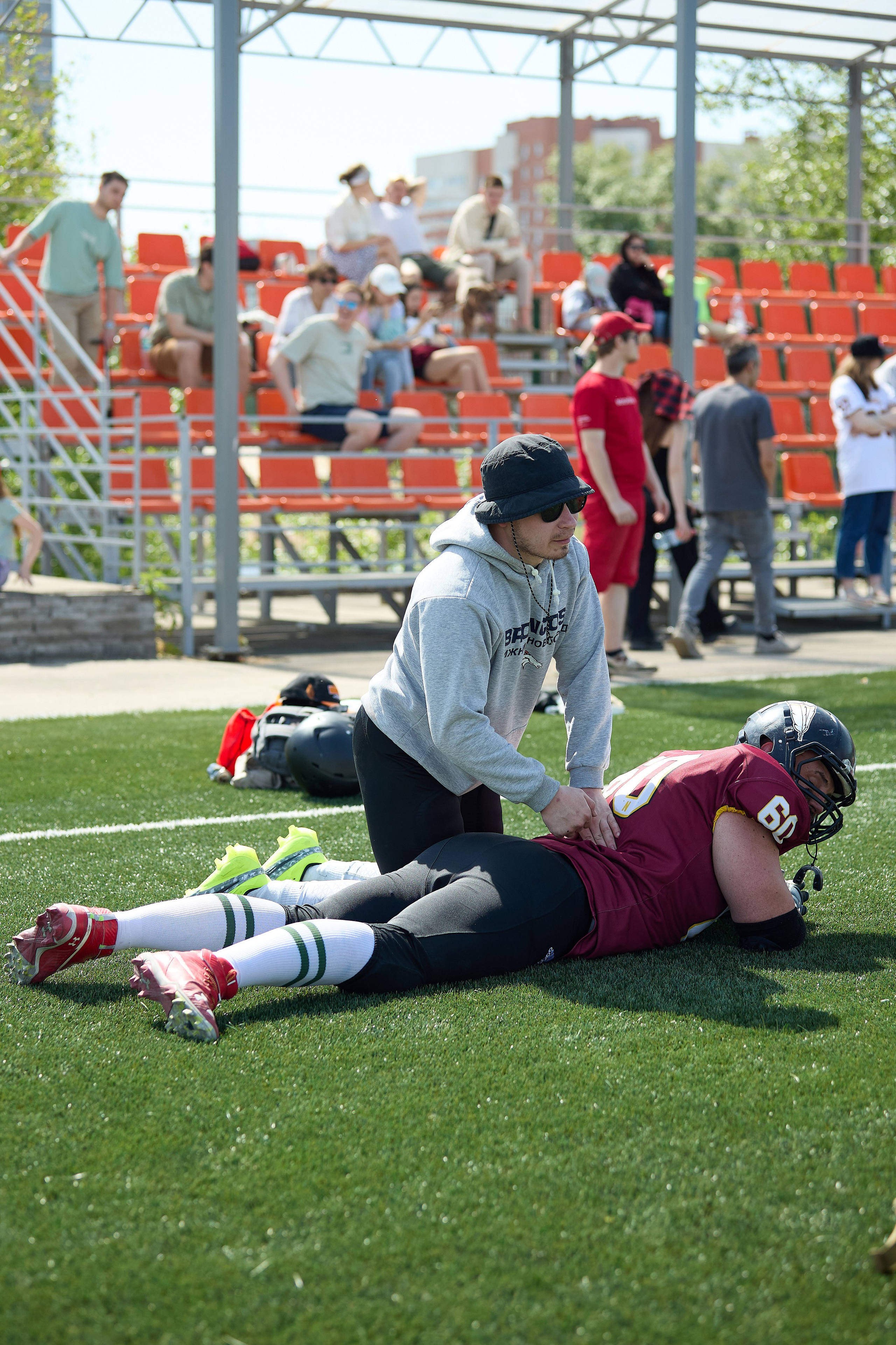 Американский футбол. Матч Чемпионата России. Светлана Родионова — фотограф спортивный и не только