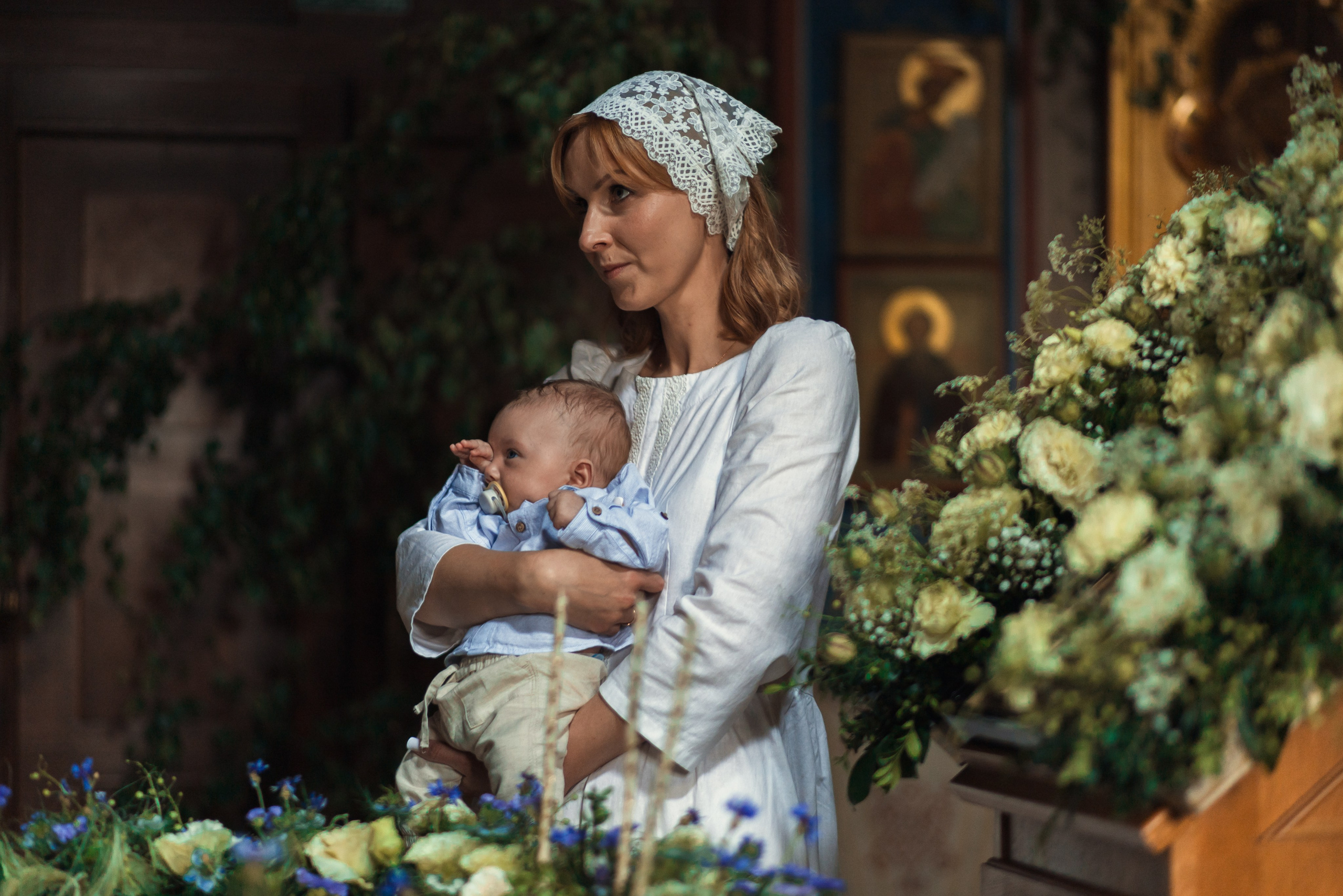 Крещение в Знаменской Церкви г. Переславль Залесский. Профессиональный фотограф в Москве и Мо Мария Шантарёва