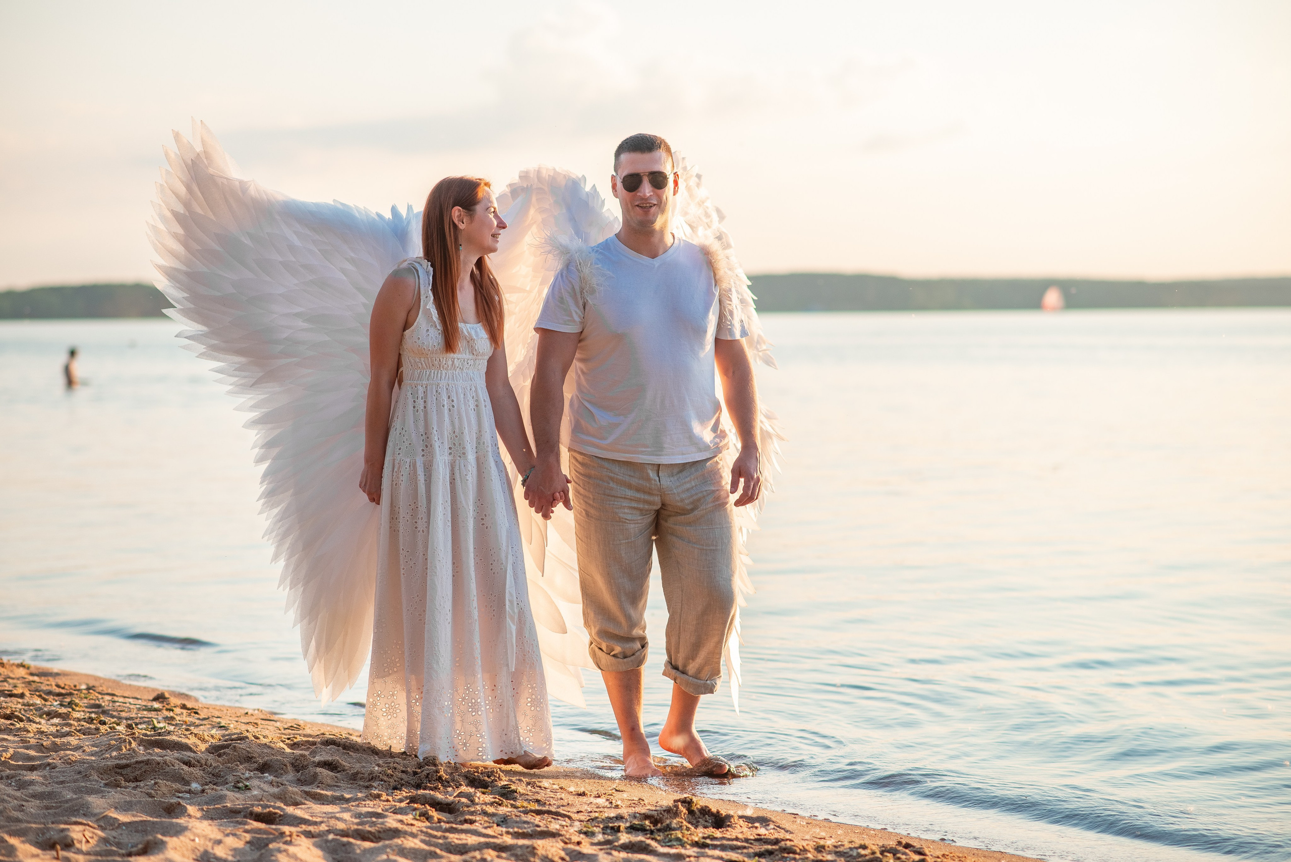 Оксана+Саша на Минском с крыльями. Семейный фотограф на выписку из роддома и крещение Минск Настя Гришук