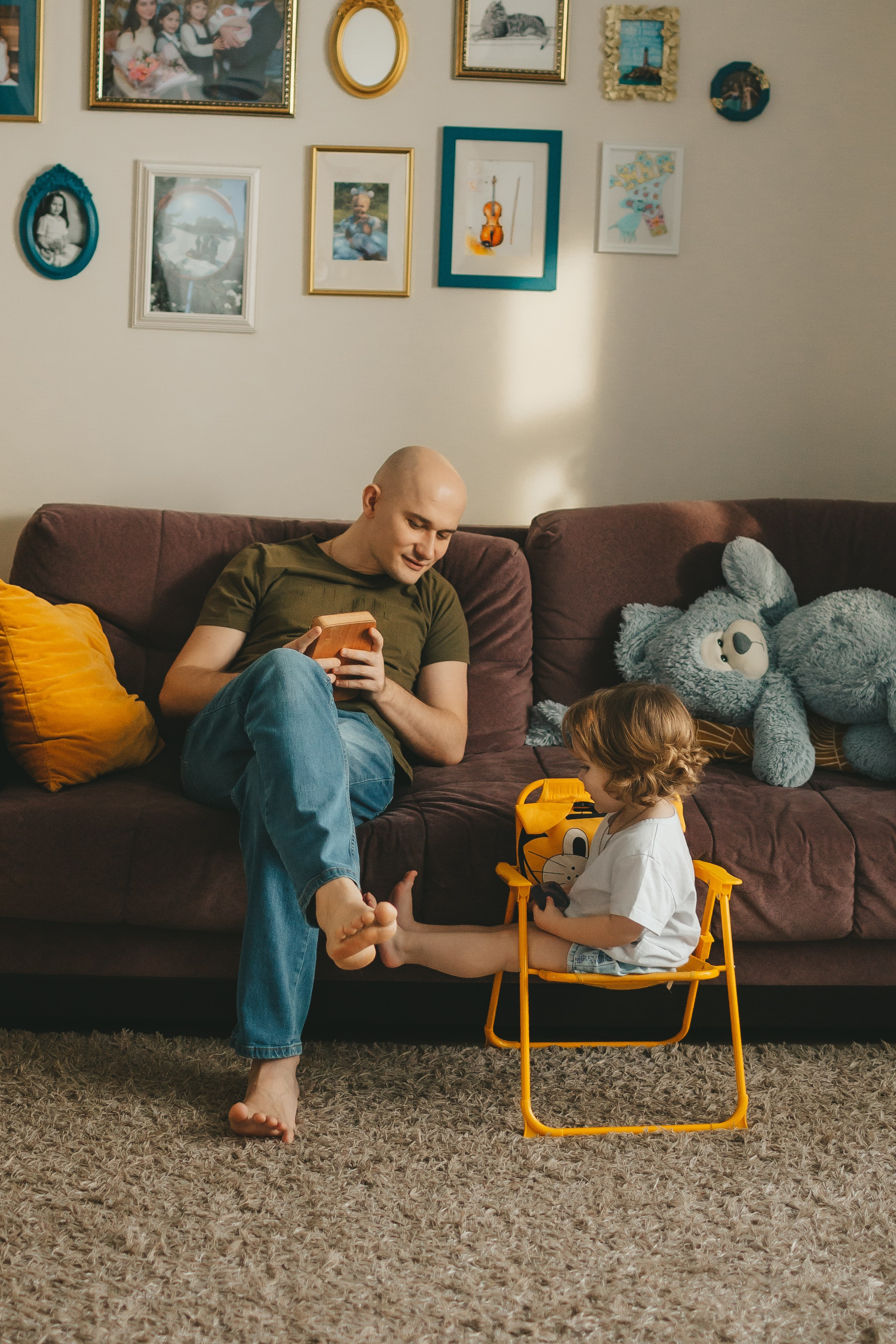 Семья Пети и Алёны (домашняя фотосессия). Семейный и детский фотограф и видеограф в Москве, Дрокина Наталья