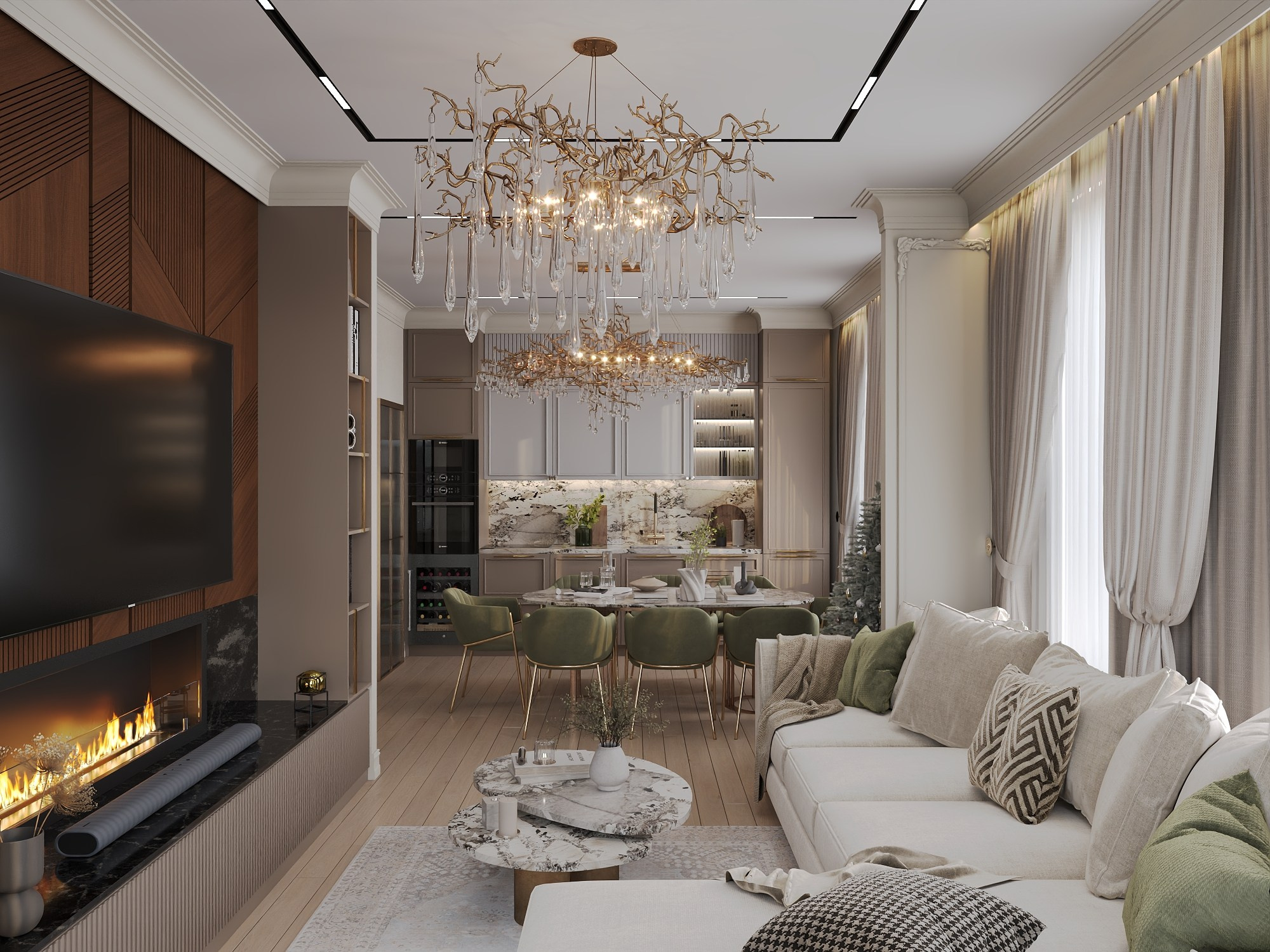 Пос. Большой исток, жилой дом 171 м². БК студия дизайна интерьера