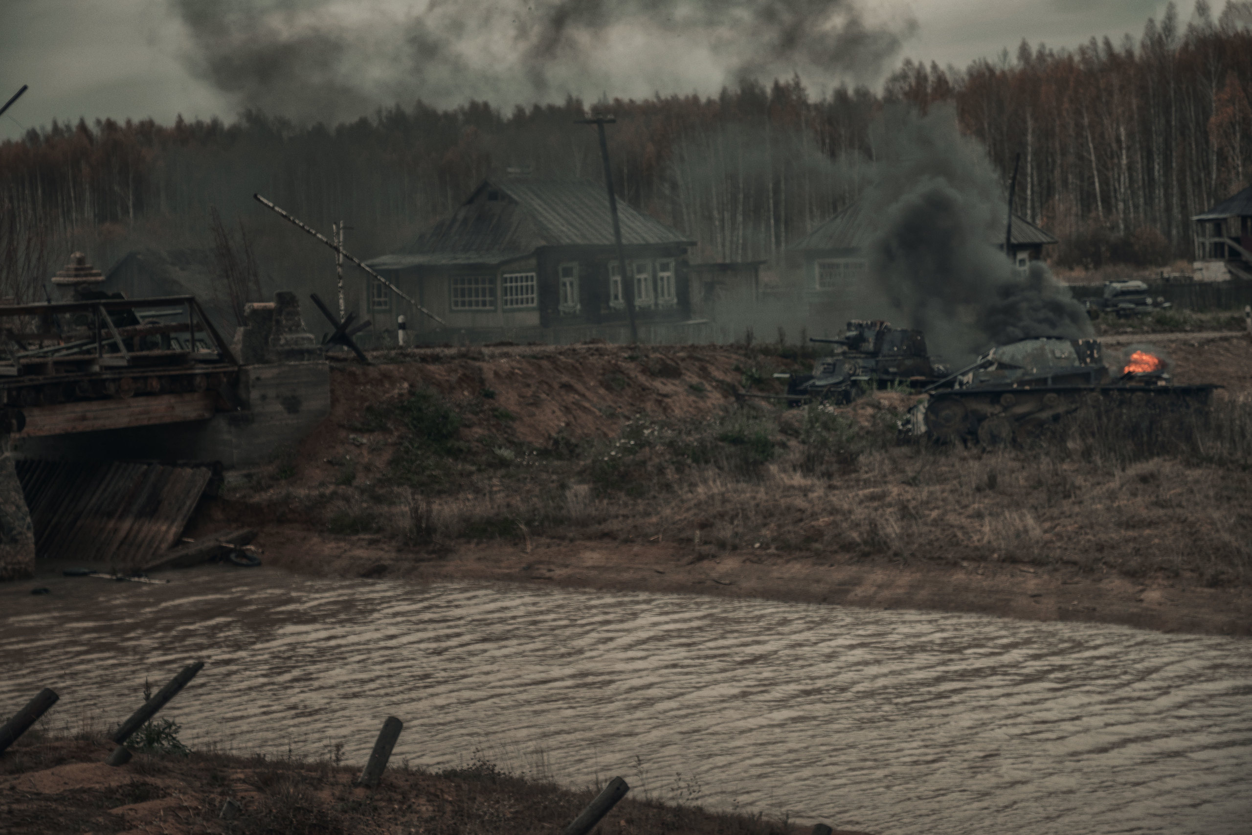 Военно-историческая реконструкция, реконструкция ВОВ, реконструкторы, кинокомплекс Военфильм, репортаж, 1941 год, Битва за Москву, Подольские курсанты, Ильинский рубеж