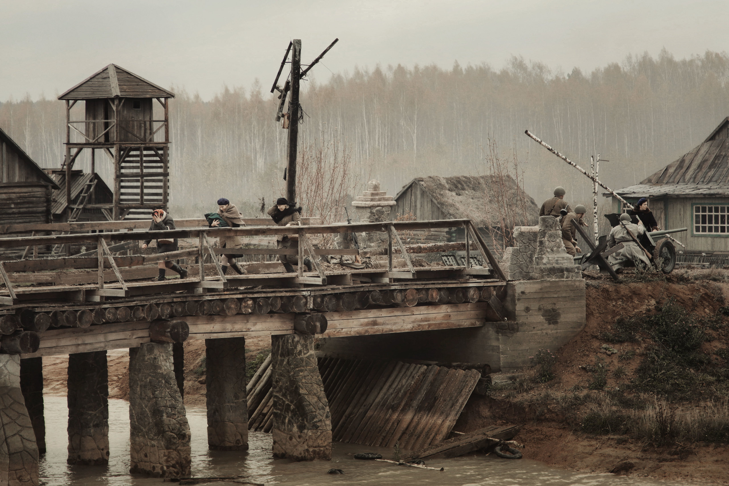 Военно-историческая реконструкция, реконструкция ВОВ, реконструкторы, кинокомплекс Военфильм, репортаж, 1941 год, Битва за Москву, Подольские курсанты, Ильинский рубеж