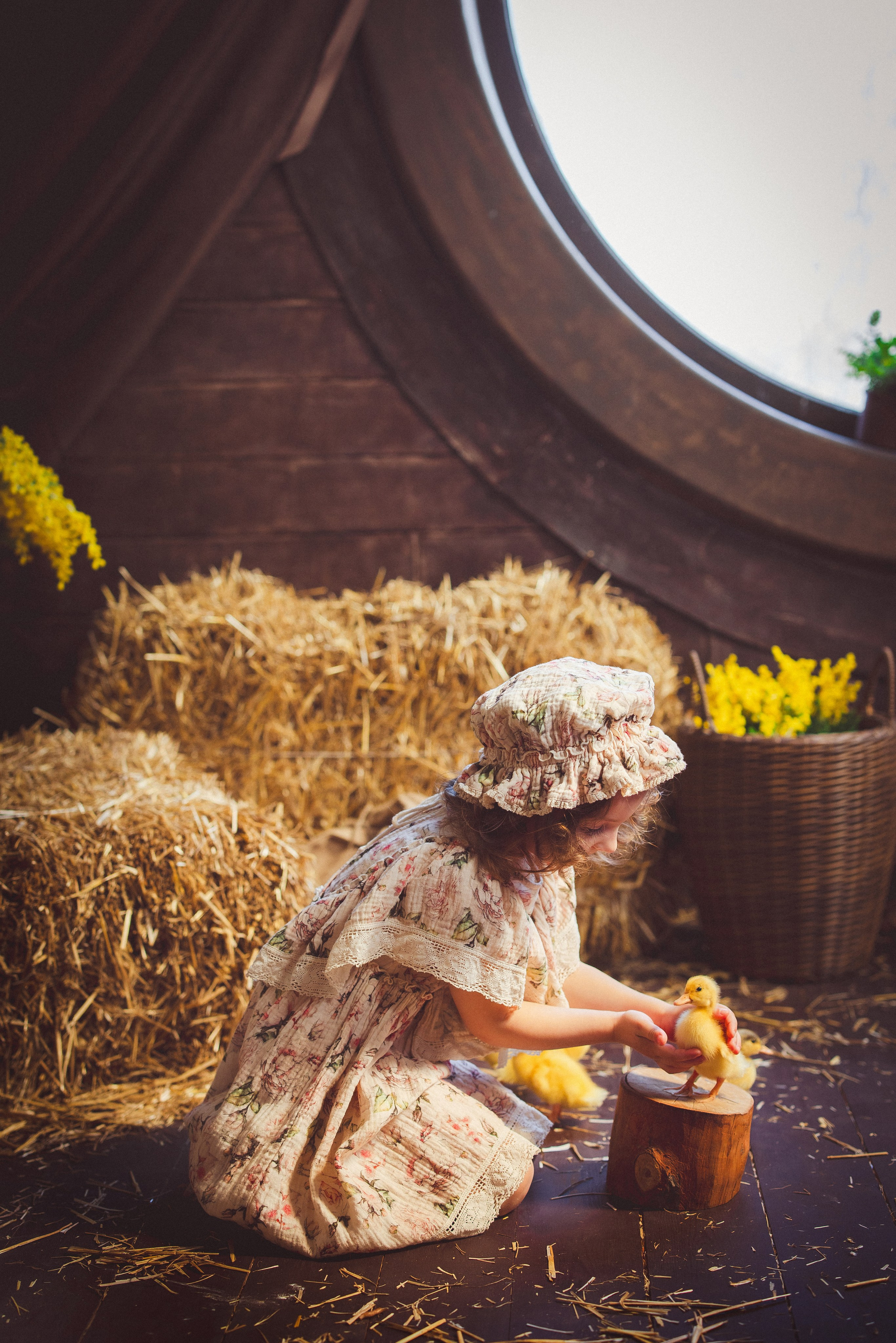 Пасхальный фотопроект с козочкой и утятами, в фотостудии «Эль» 2024 г. Семейный и детский фотограф в Краснодаре Анна Трашкова