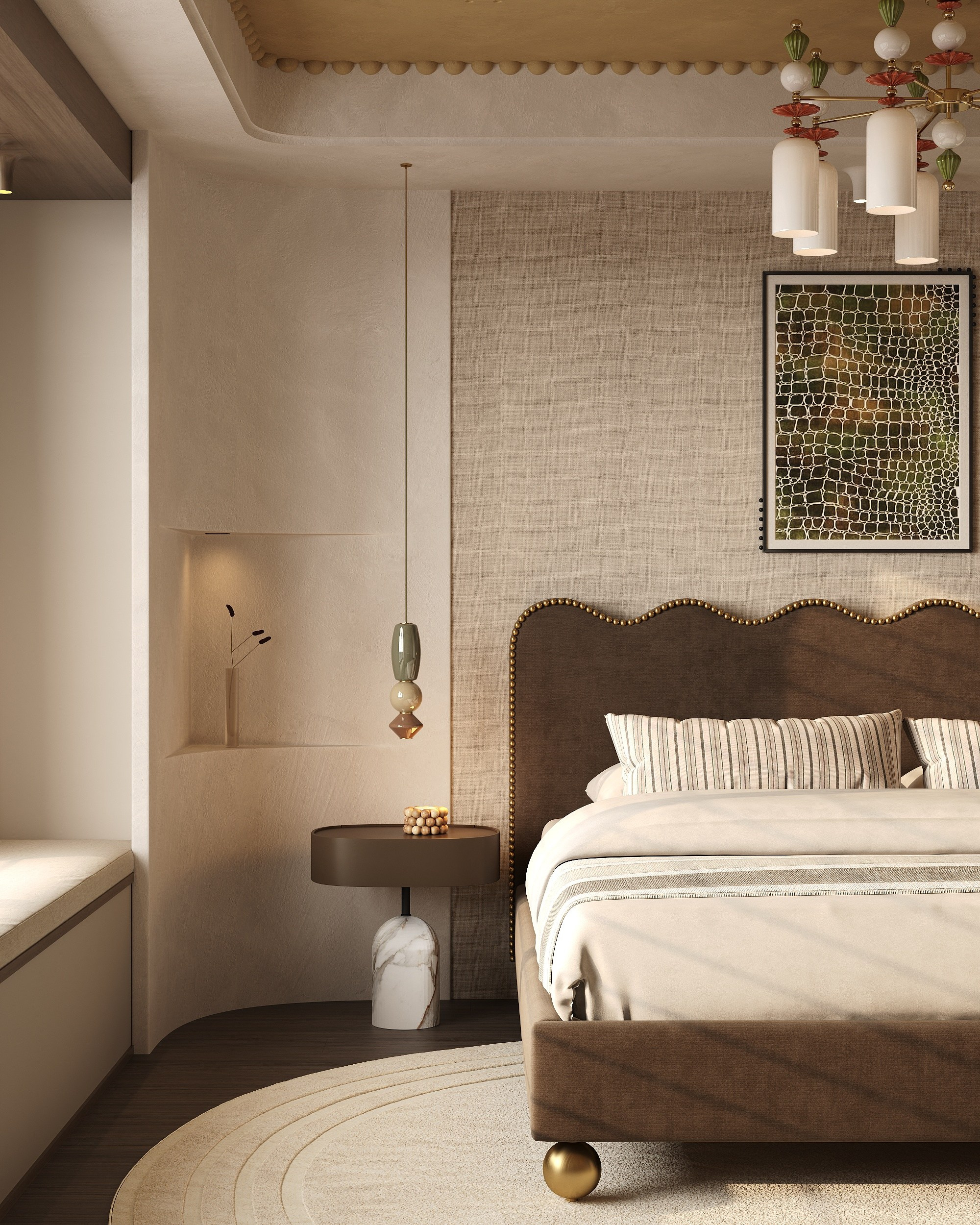 Cozy bedroom. Solovets visualization