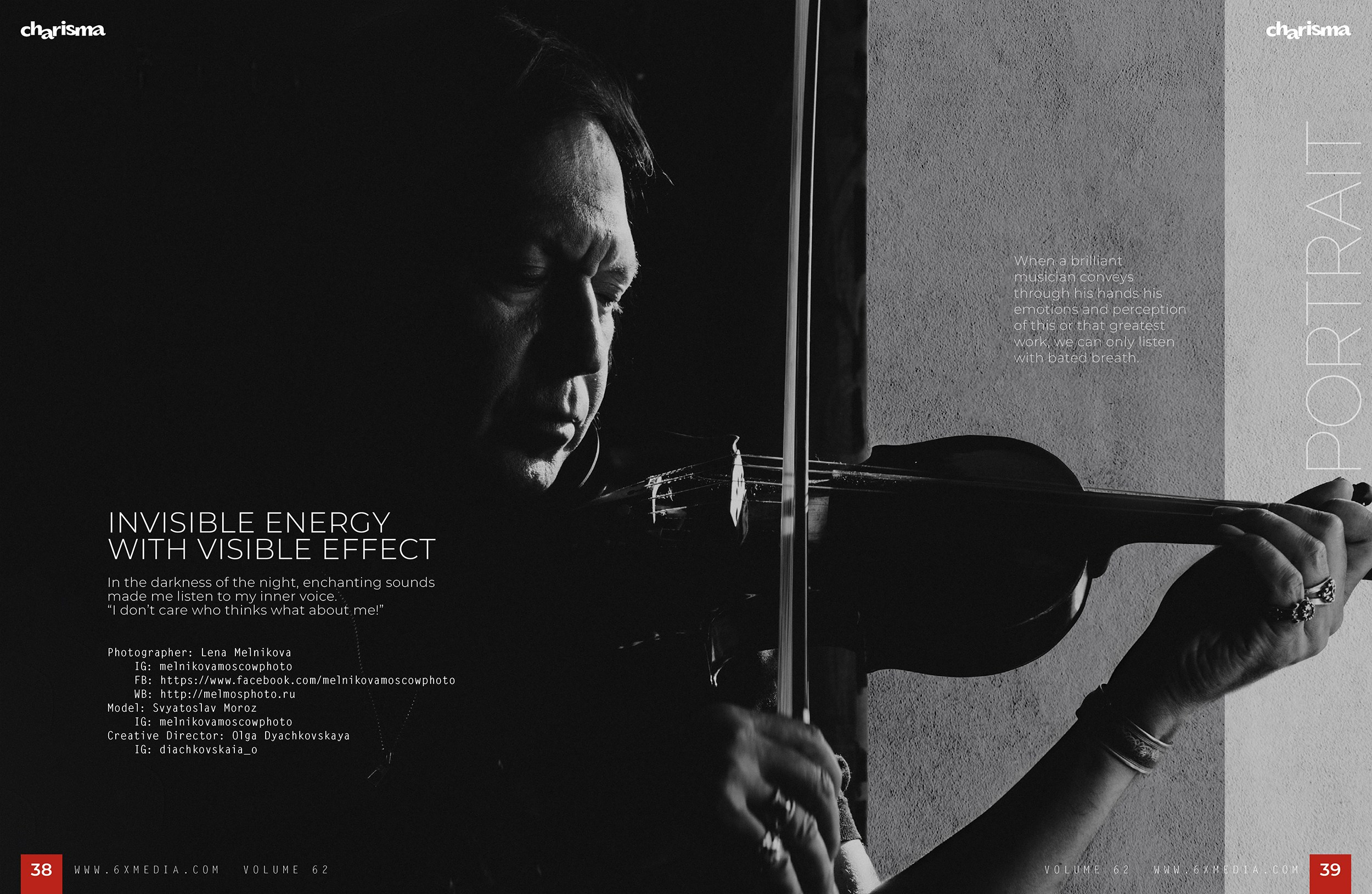 CHARISMA. Репортажный, архитектурный, театральный и файн-арт фотограф Лена Мельникова в Москве
