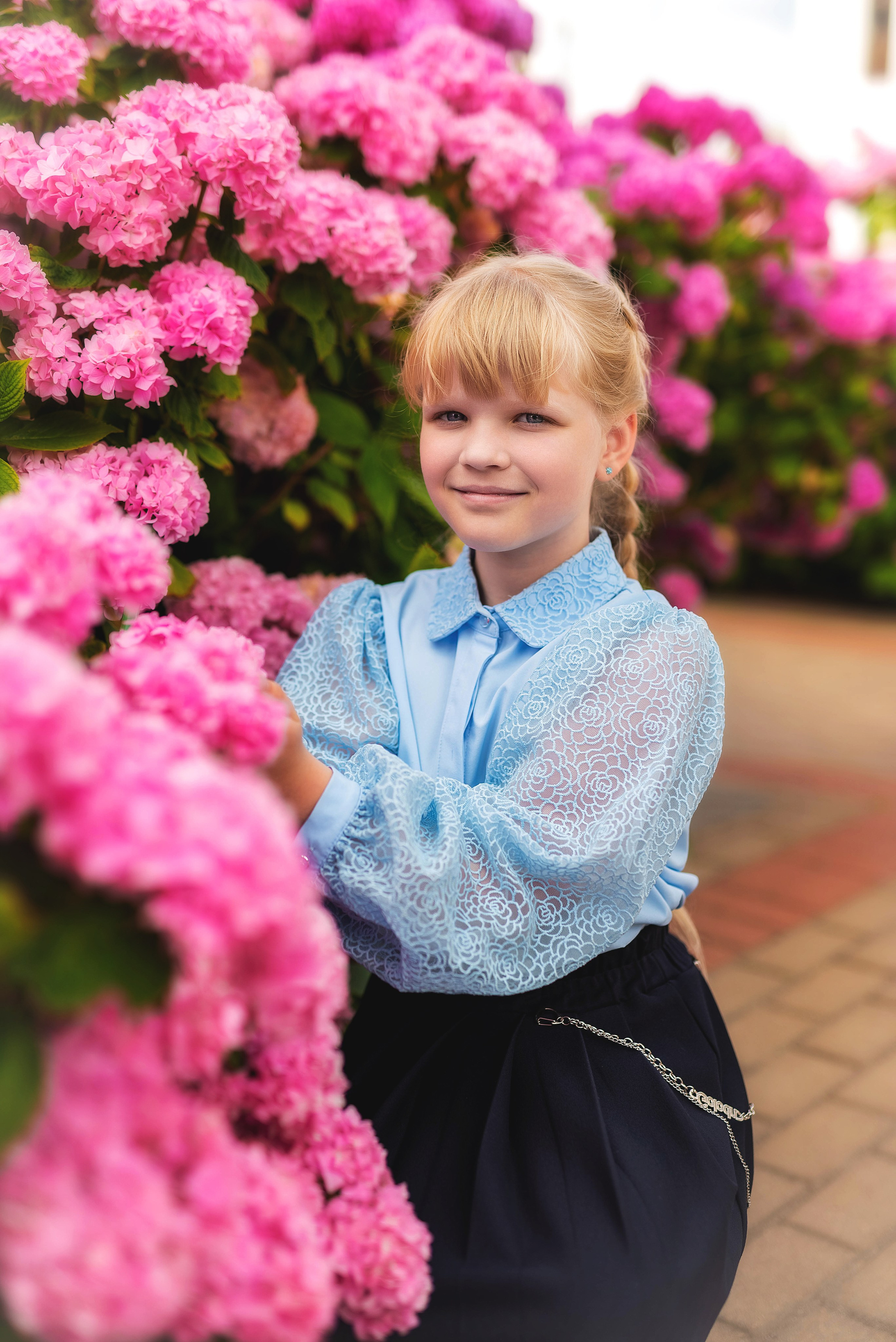 Фотосессия в розовых гортензиях. Семейный, детский фотограф в Воронеже Анна Никитина
