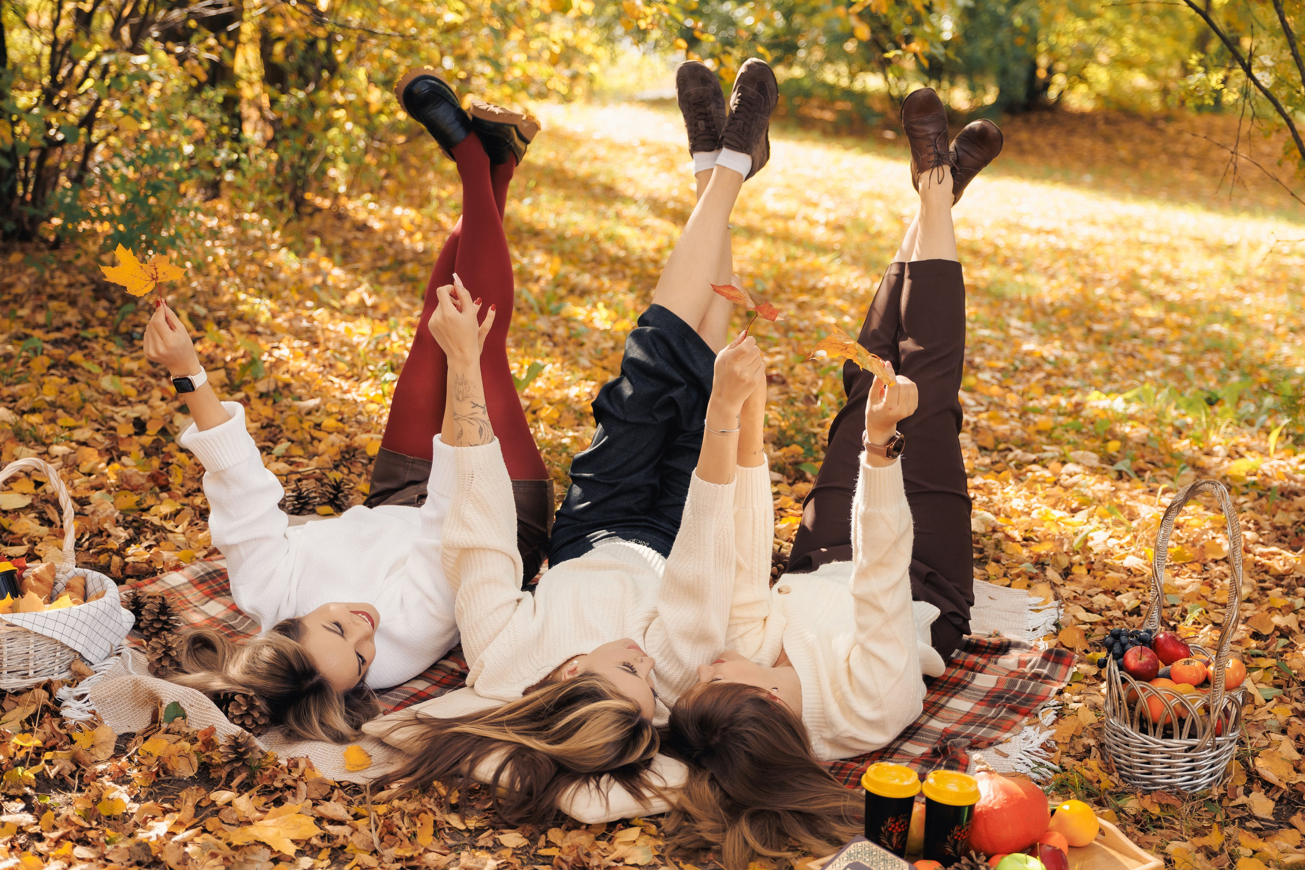 Осенняя фотосессия с подругами. Зотова Алена — семейный и женский фотограф в Зеленограде