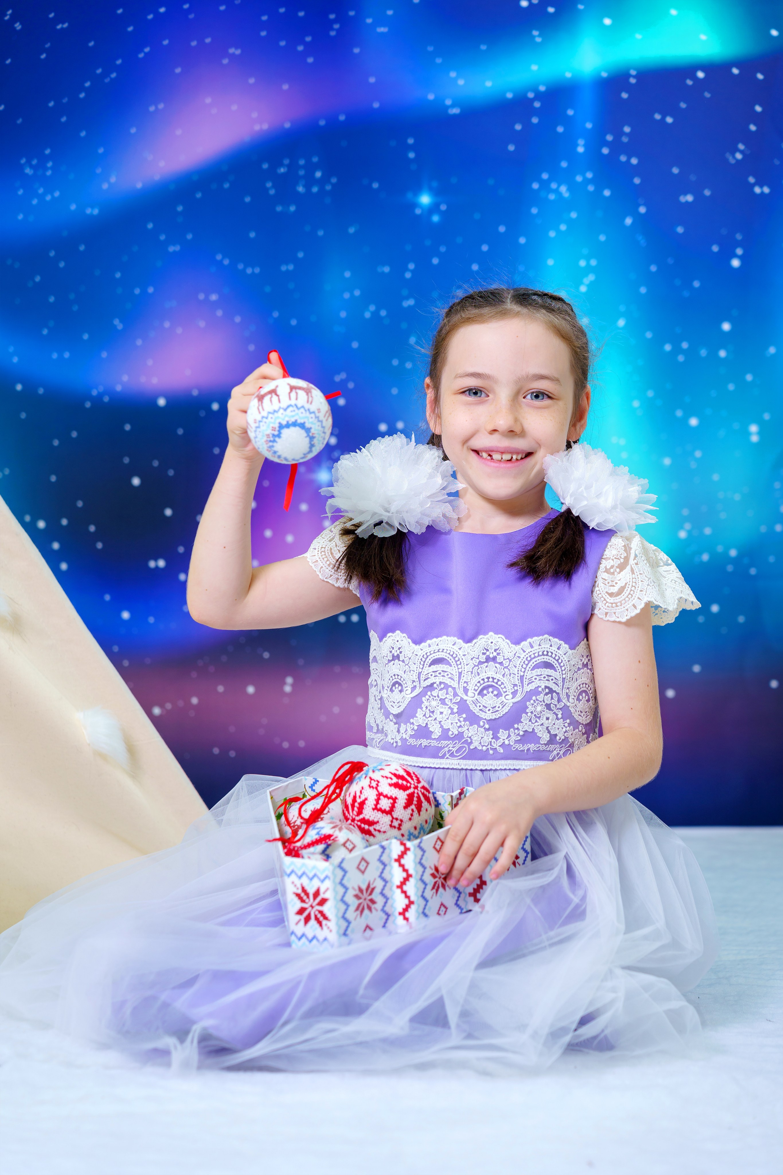 Новогодняя фотосессия для садика «Северное Сияние». Фотостудия «Стрекоза»