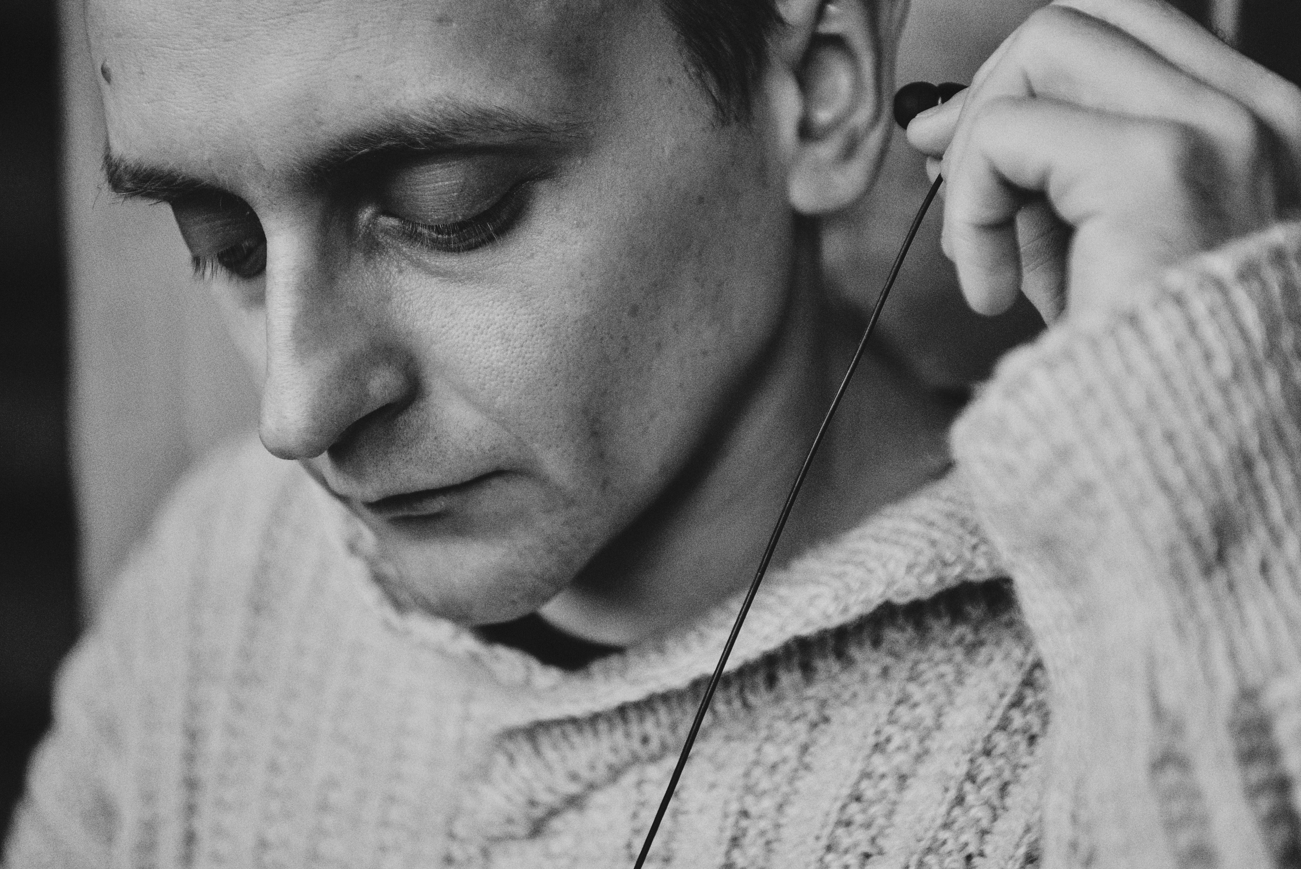 Мужской чб портрет. Фотограф пенза