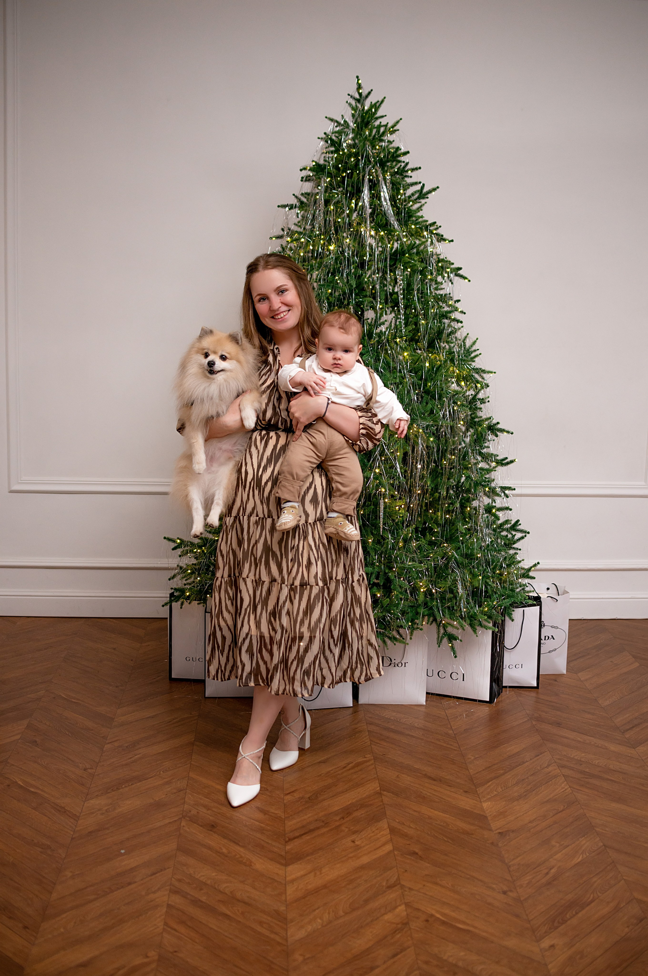 Новогодняя семейная фотосессия в Краснодаре 2023-2024. Фотограф новорожденных Краснодар Малышенко Надежда