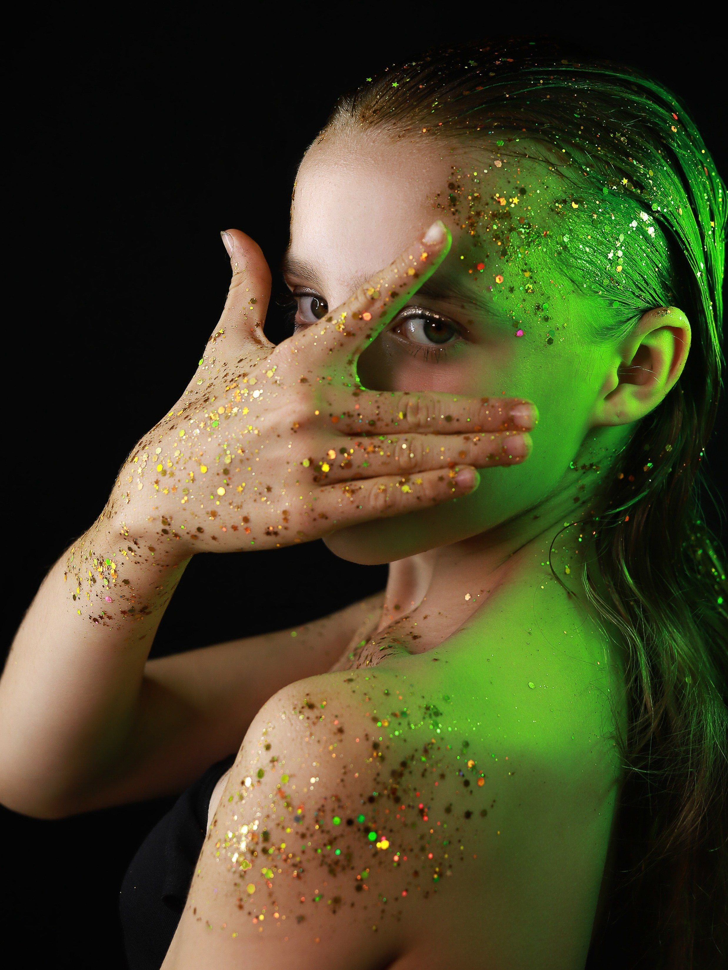 Портреты с глитер. Фотограф Юлия Мальцева