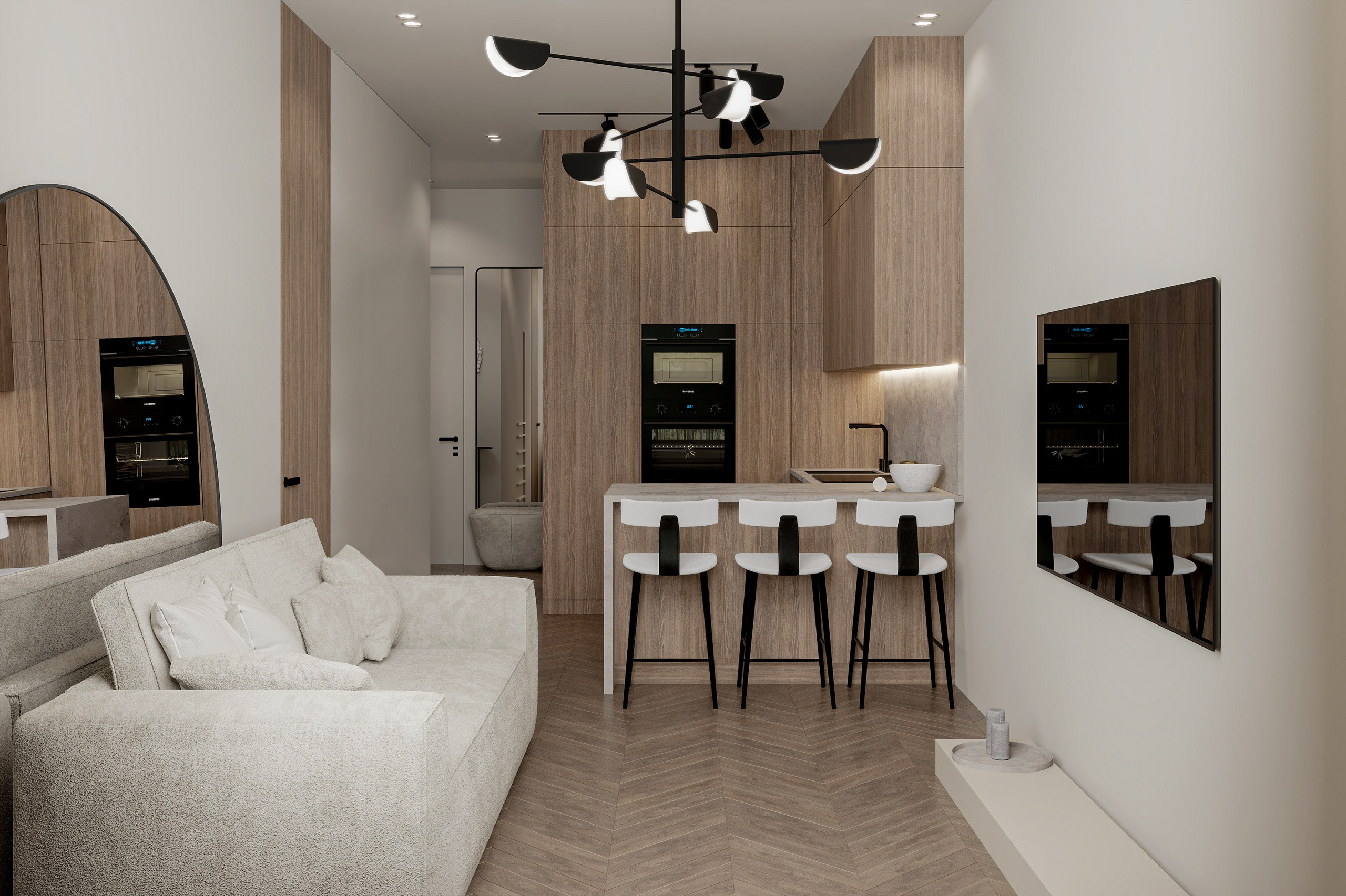 3д визуализация кв 75 м² г.Москва. Ксения. 3D‑визуализатор