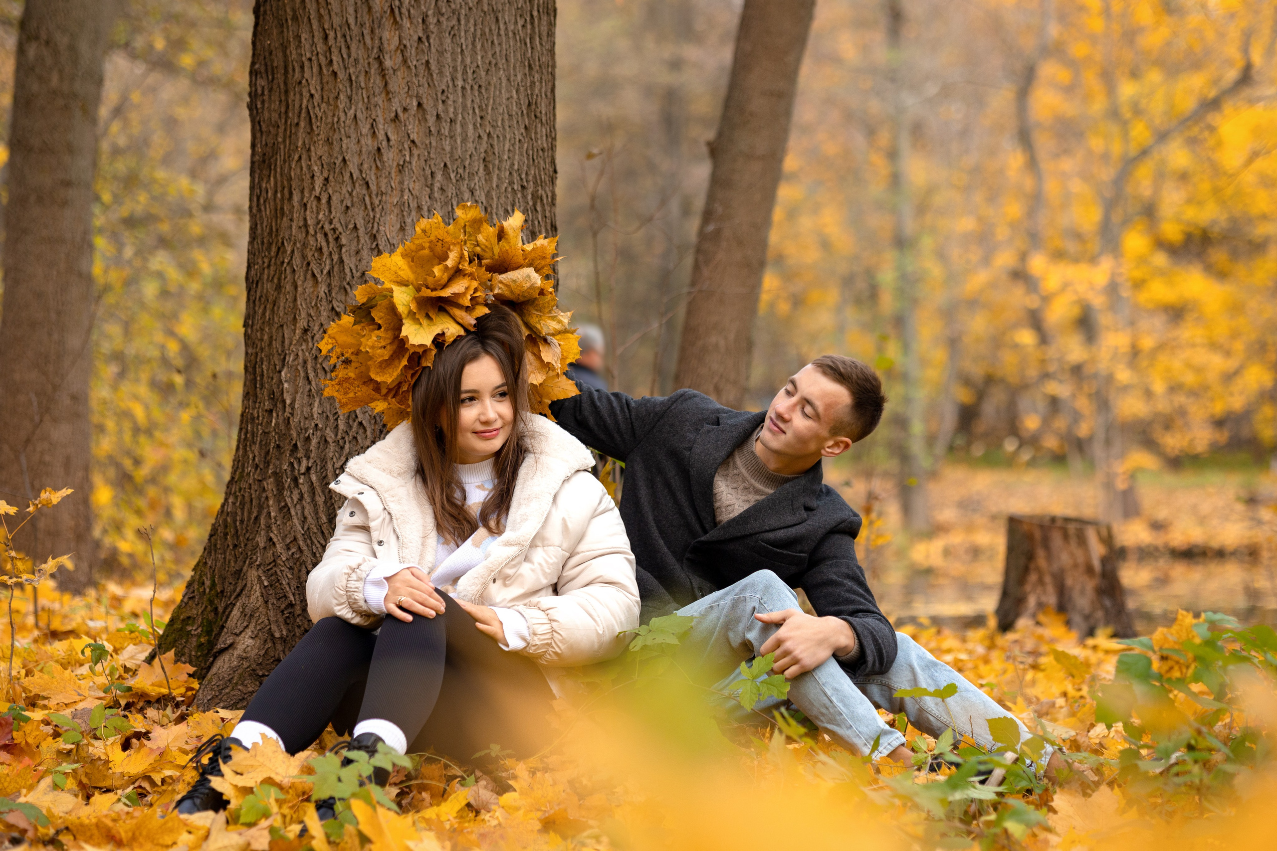 Осенняя фотосессия «История любви» в парке Быково