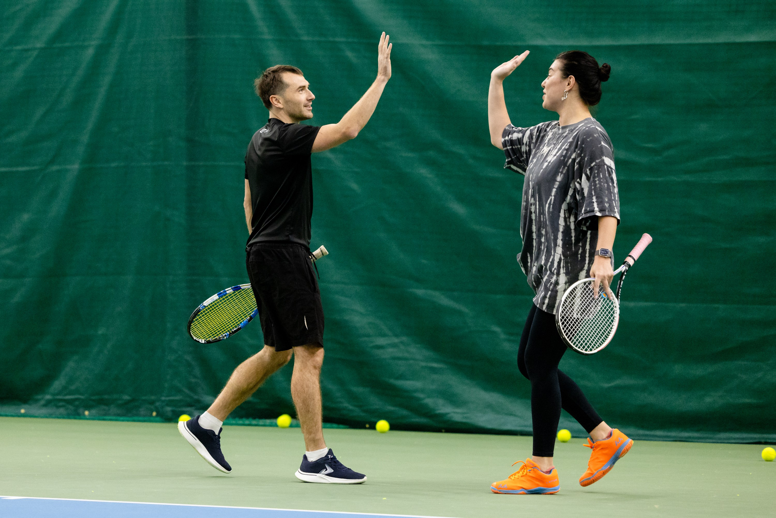 Субботняя игра в теннис. South HUB