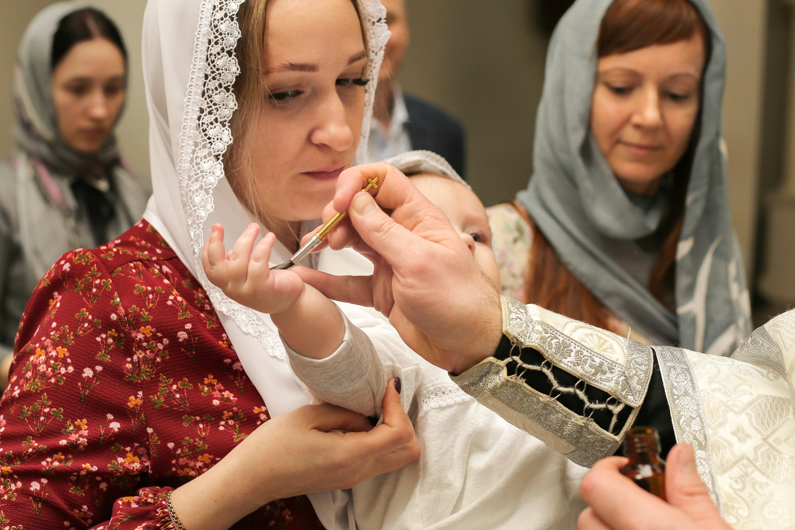 Крещение Настеньки. Фотограф новорожденных, фотосессия крещения г. Санкт-Петербург Олеся Л