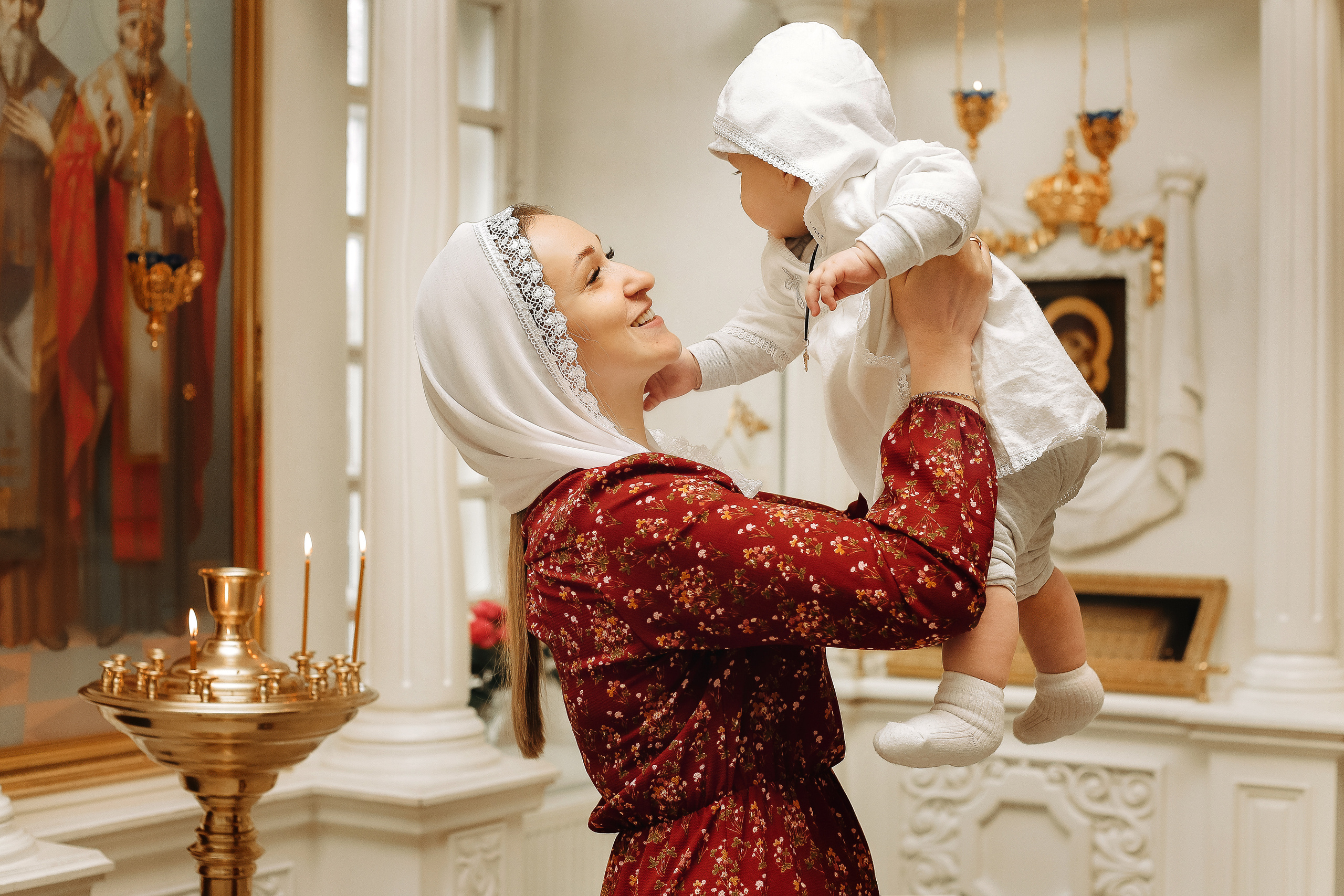 Крещение Настеньки. Фотограф новорожденных, фотосессия крещения г. Санкт-Петербург Олеся Л