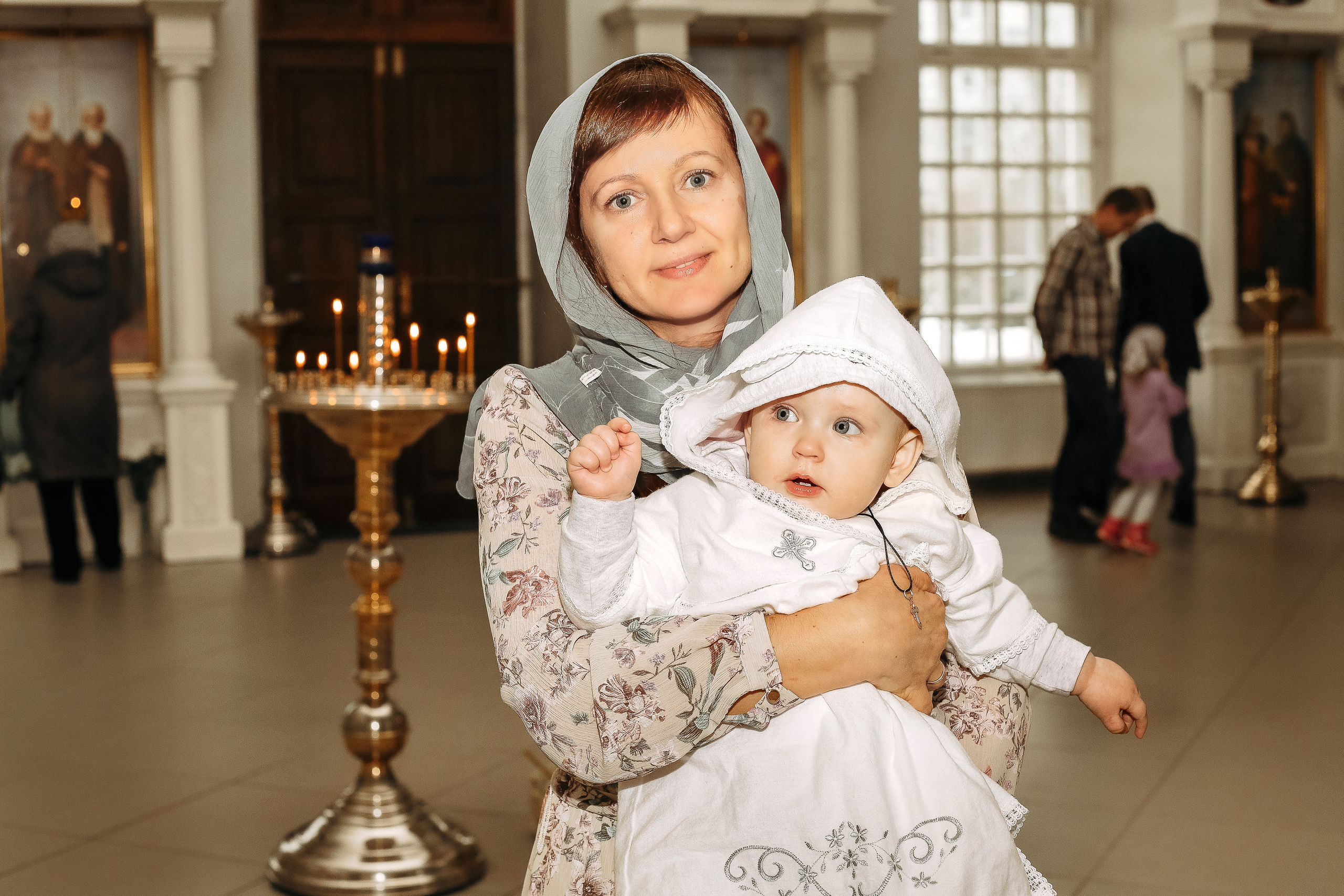 Крещение Настеньки. Фотограф новорожденных, фотосессия крещения г. Санкт-Петербург Олеся Л