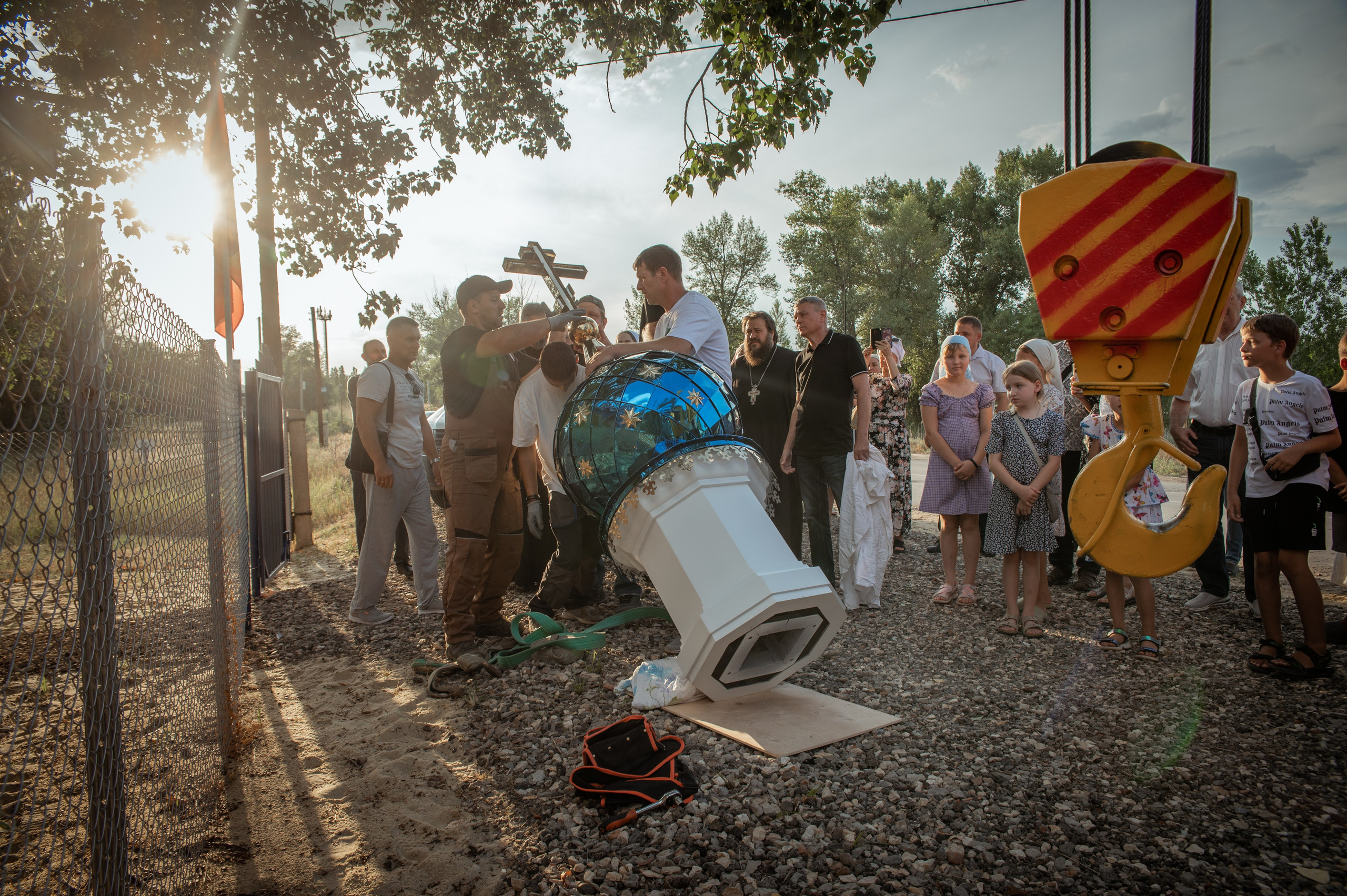 Освещение купола в храме Казанской иконы Божьей Матери х. Закутский. Церковный, семейный и репортажный фотограф Волгоград, Волжский