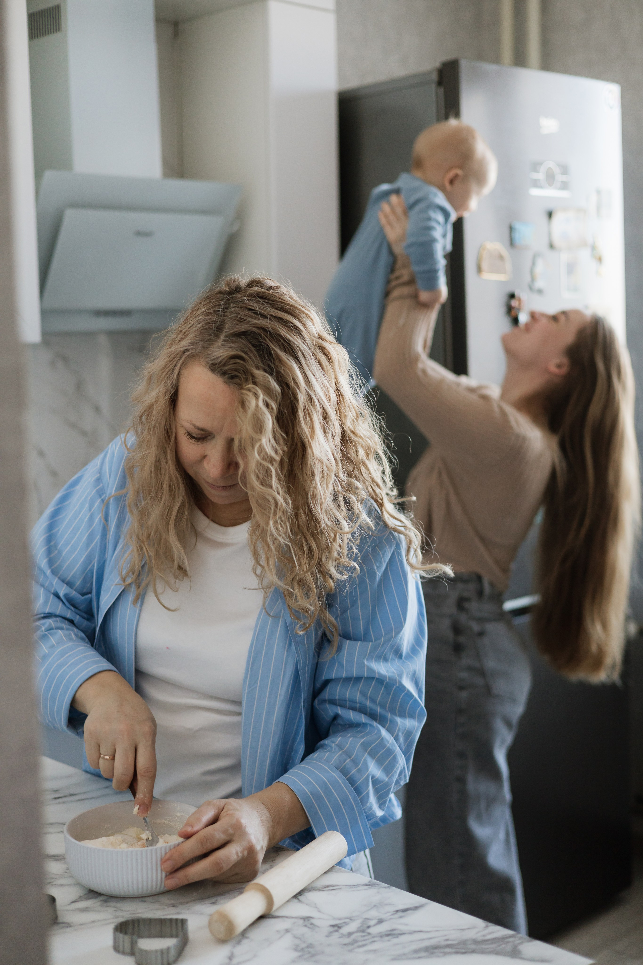 Тимоша с мамой и бабушкой. Фотограф в Кемерово Миллер Анна