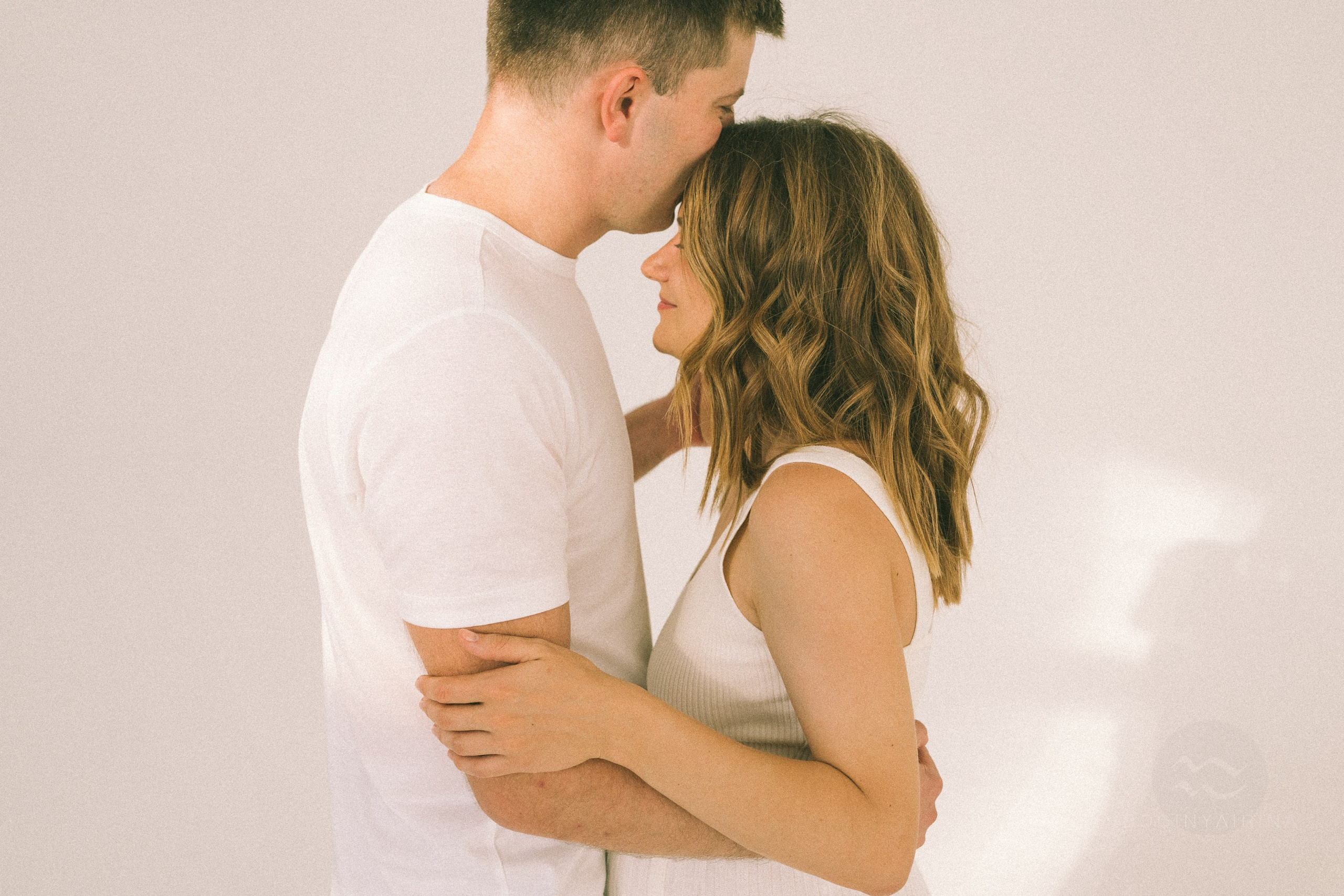 фотосессия беременности с мужем Москва в студии