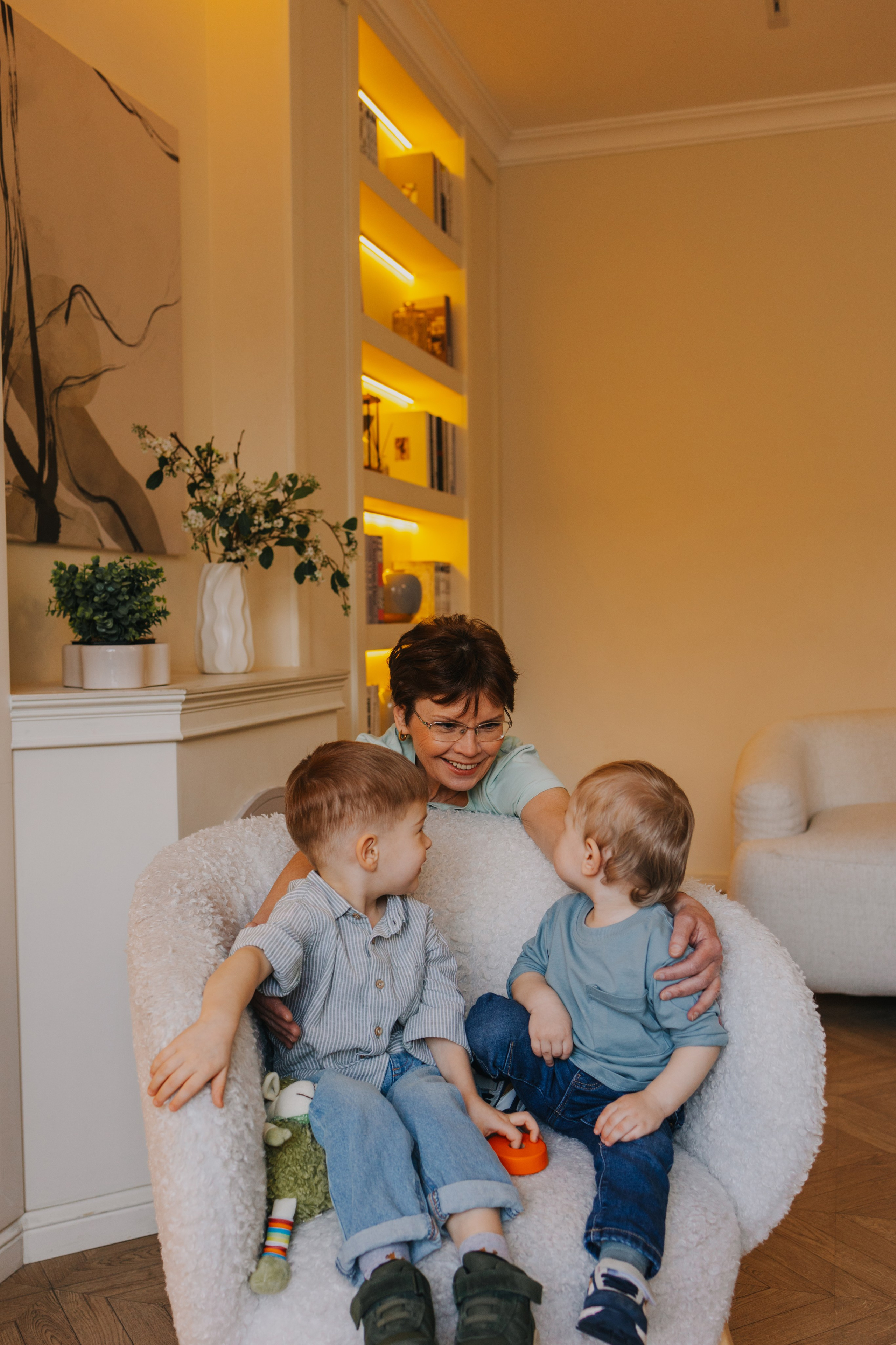 Большая семья. Домашняя фотосессия