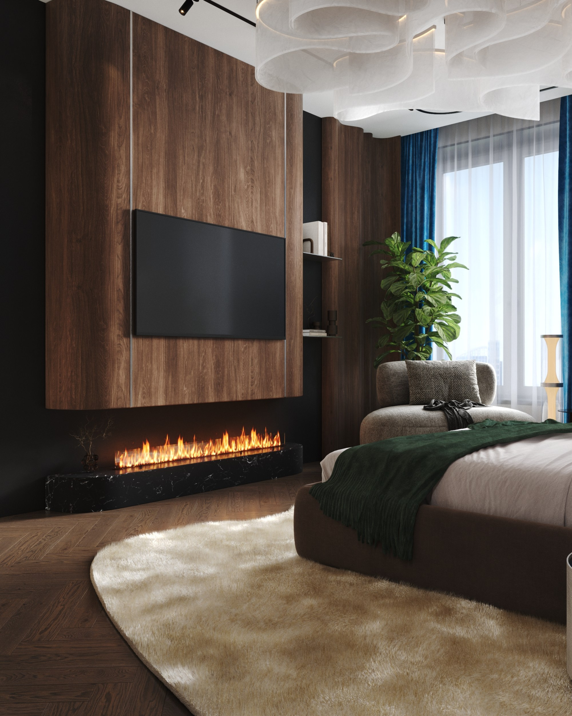 Deep Azure & Emerald Harmony. 3D Визуализация