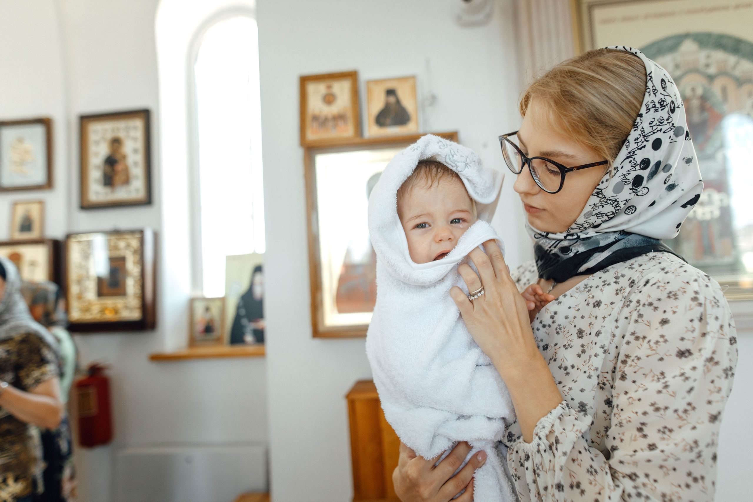 Крещение Энвера (Михаила), д. Колядищи, храм Успения Пр. Богородицы, август 2025