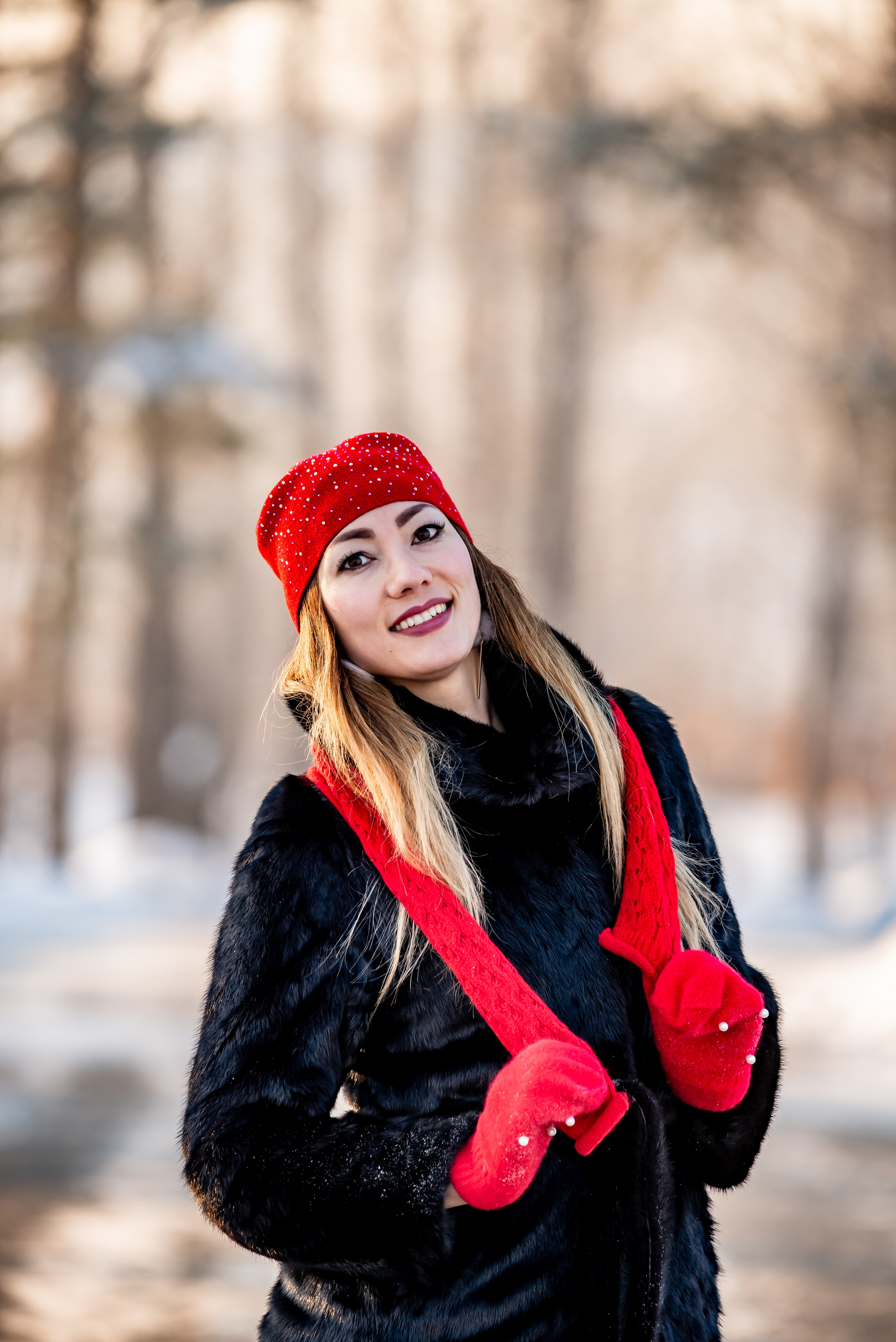 Шапочки + шарфы + варежки парные. Ольга Ли свадебный семейный фотограф Иркутск