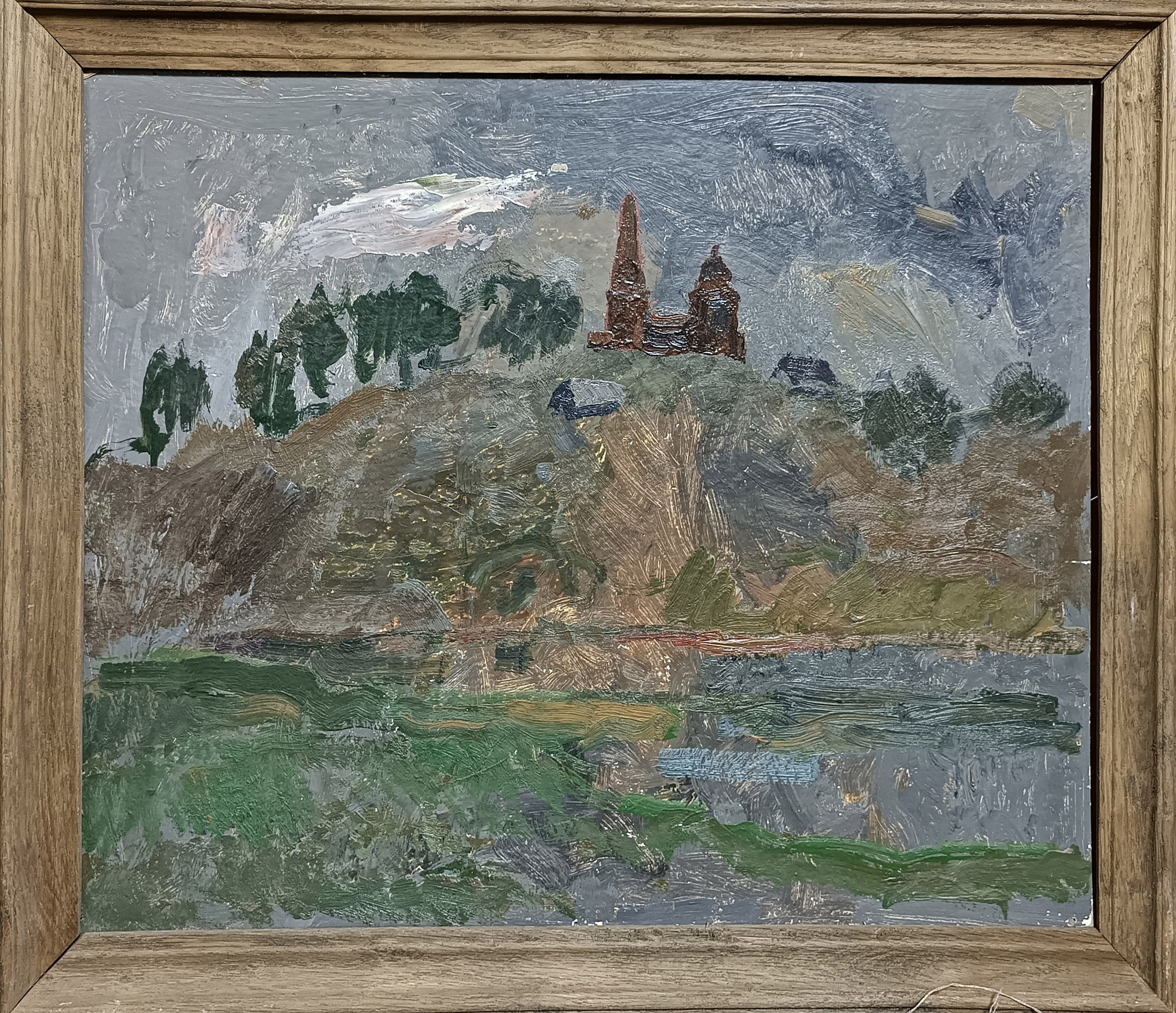 «Пейзаж в Софрино» 1982 год. Художник Величко Вадим Семёнович