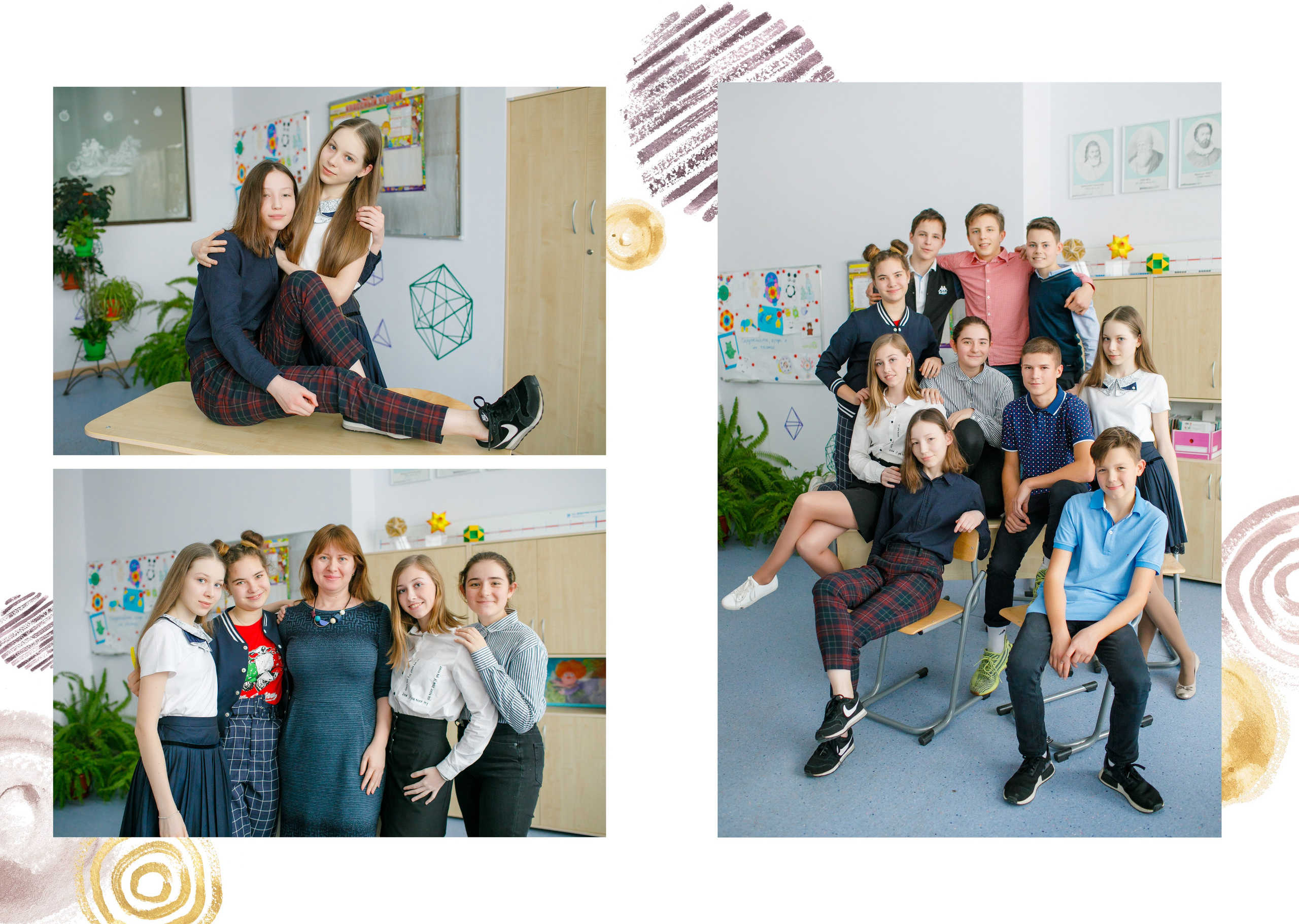 Дизайн «Круги». Школьные альбомы, Семейные съемки, Портреты, Фотограф Елена Кузнецова