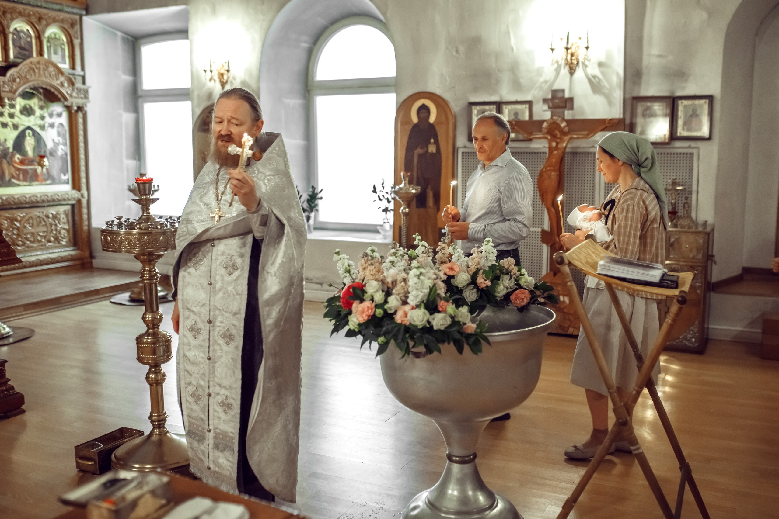 Крещение Александры. Фотограф на Крещение, семейный фотограф в Москве