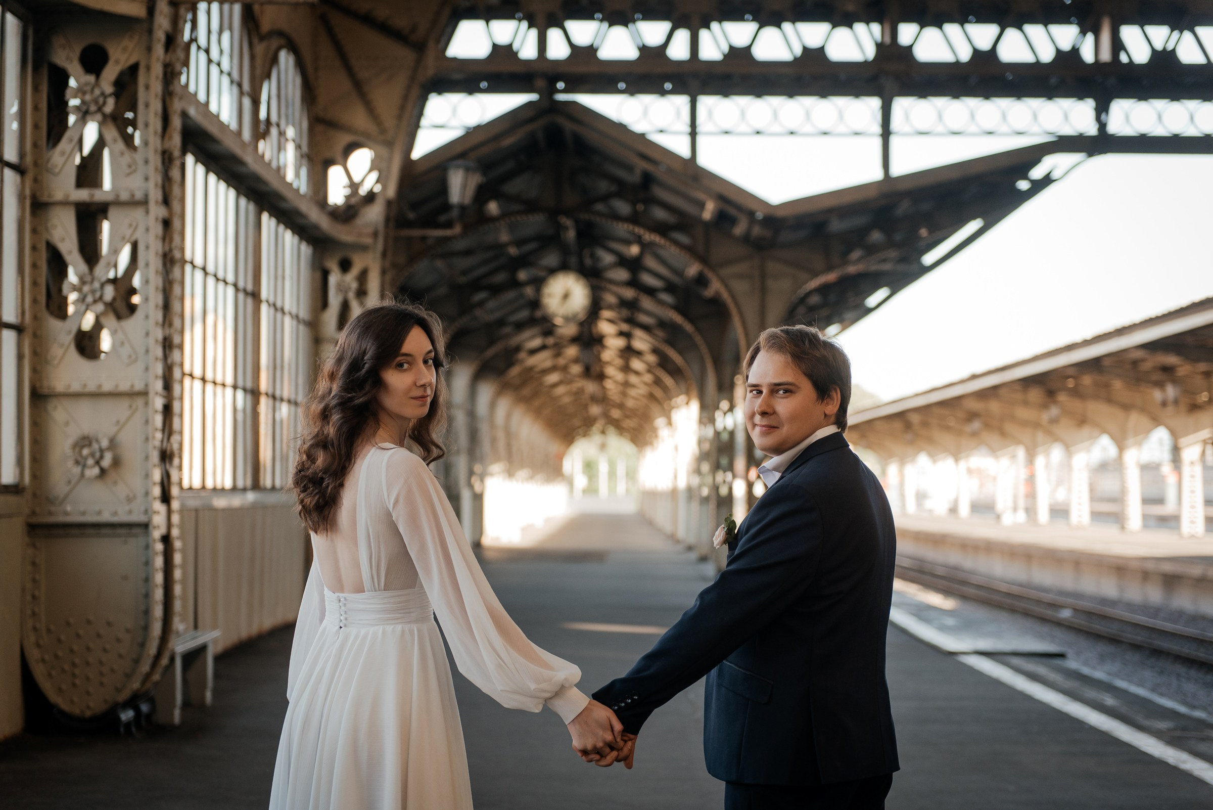 свадебная фотосессия в Витебском вокзале