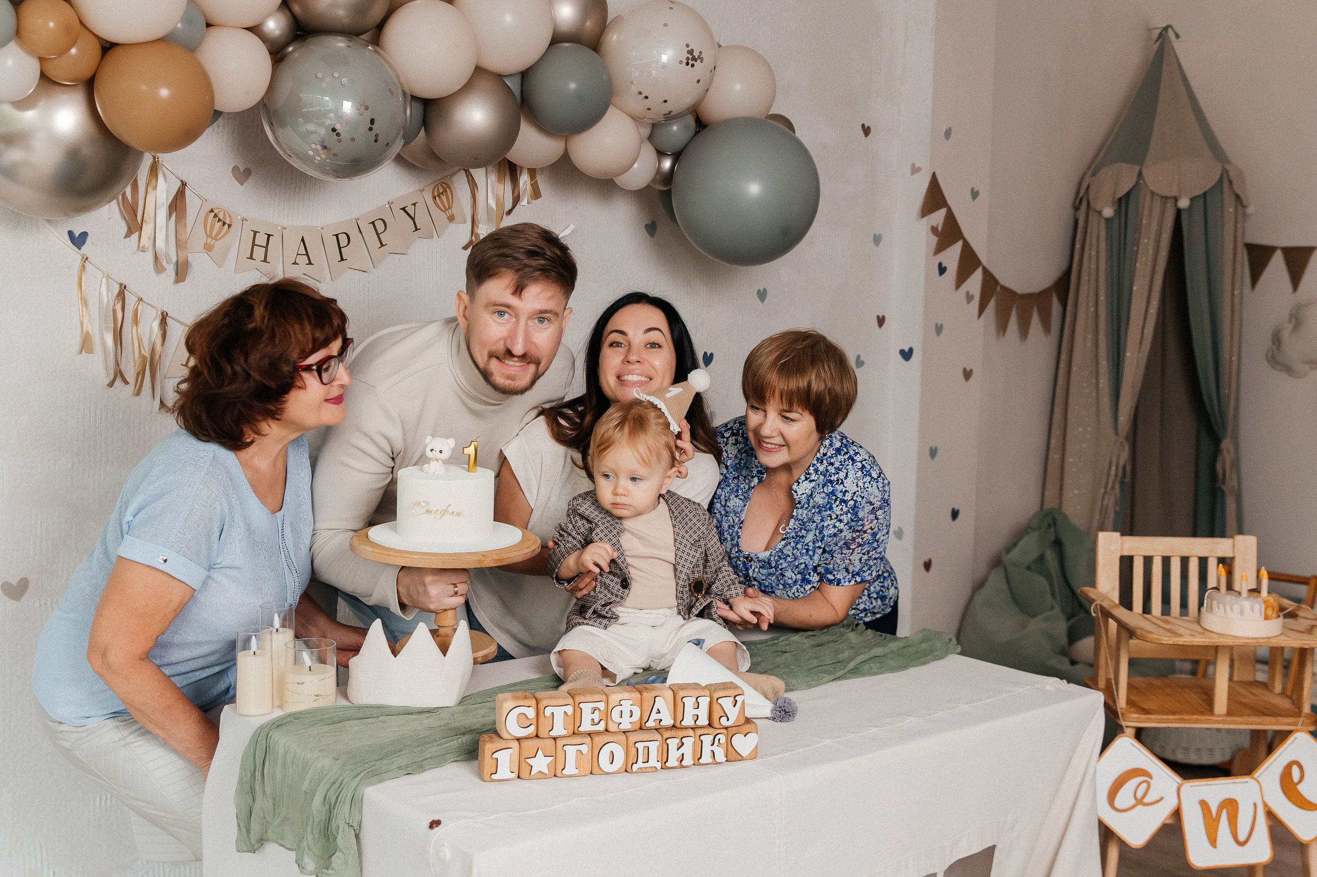 Фотосессия на 1 годик, детская фотостудия Кемерово