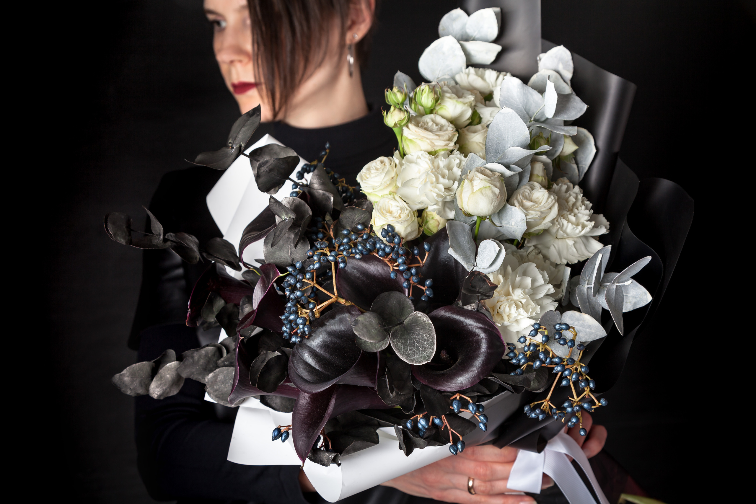 Круэлла Девиль авторский букет флорист Маргарита Гладкова