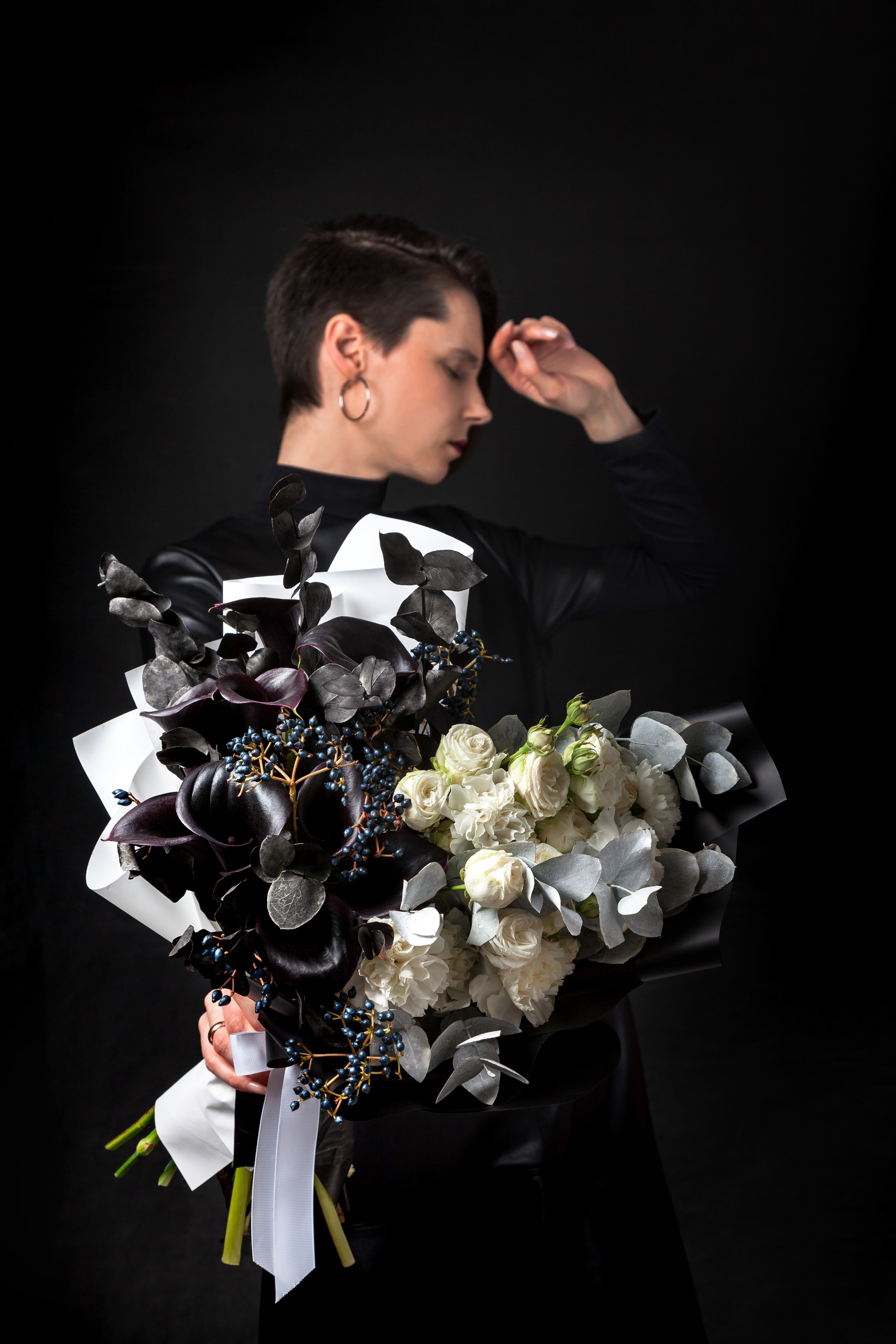 Круэлла Девиль необычный букет флорист Маргарита Гладкова