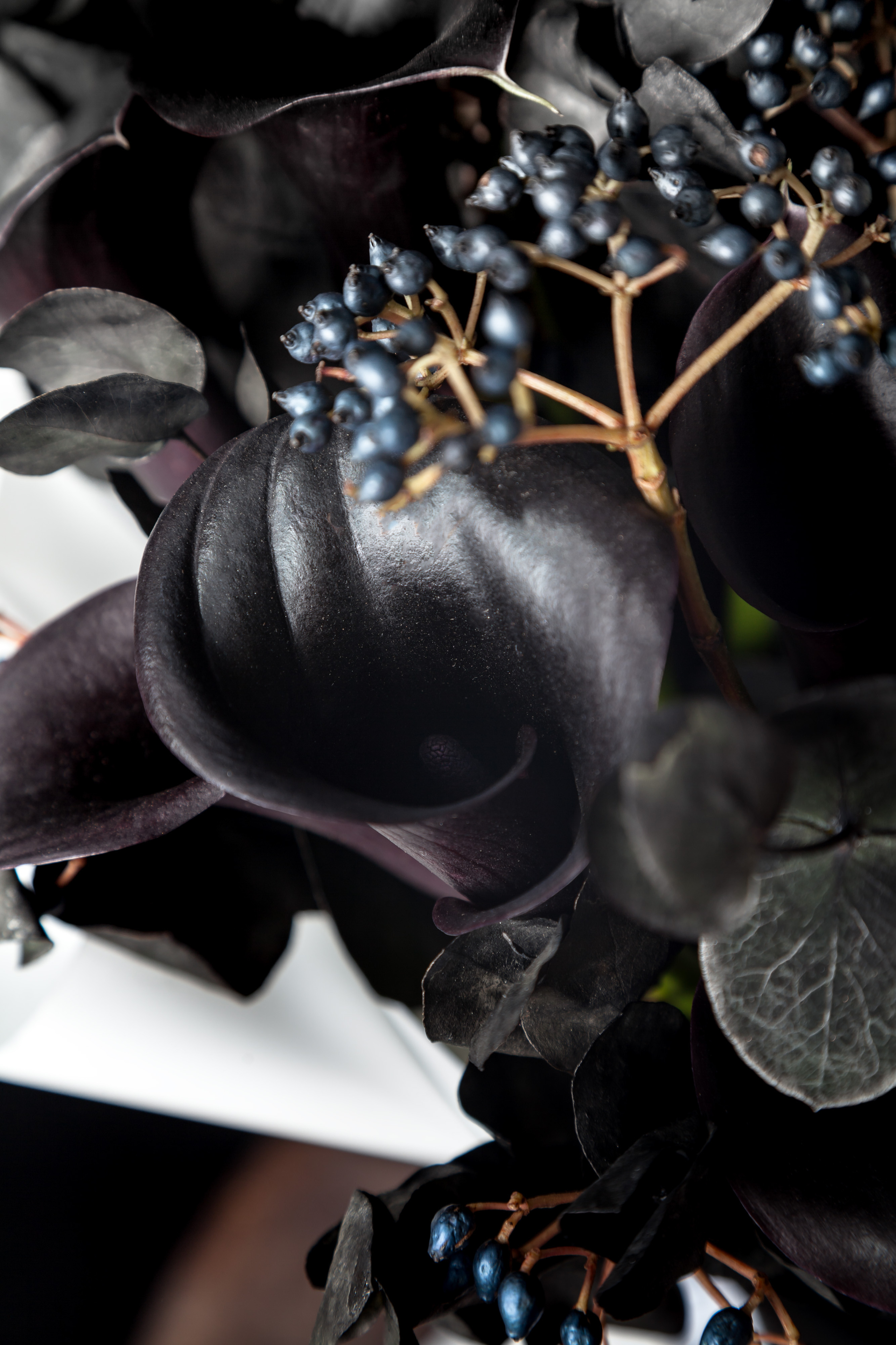 Черные цветы, необычный букет флорист Маргарита Гладкова