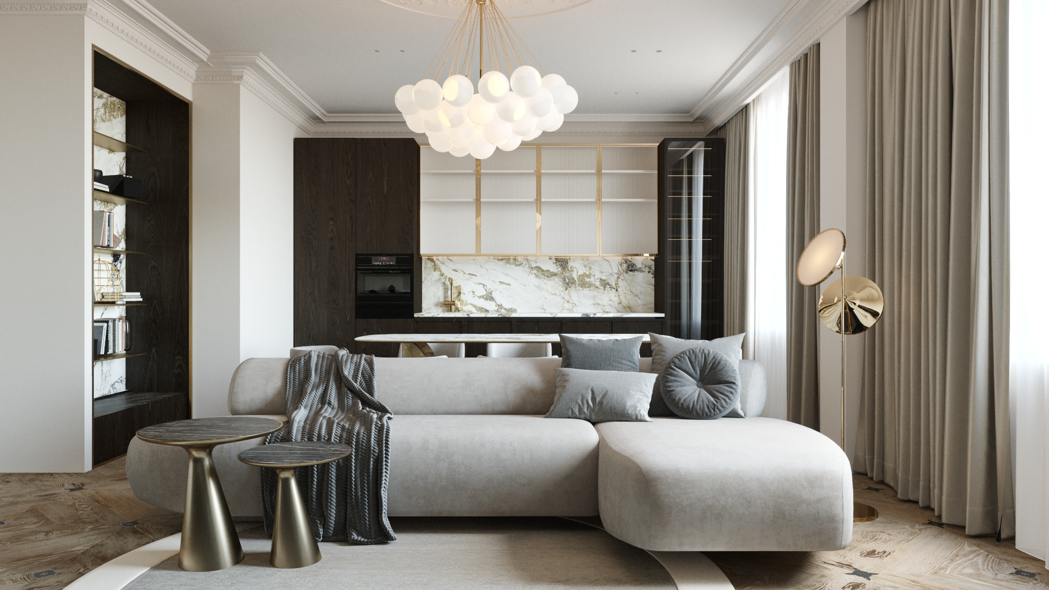 Квартира в ЖК Royal park. Дизайнер интерьера | Сабир Ульмаскулов