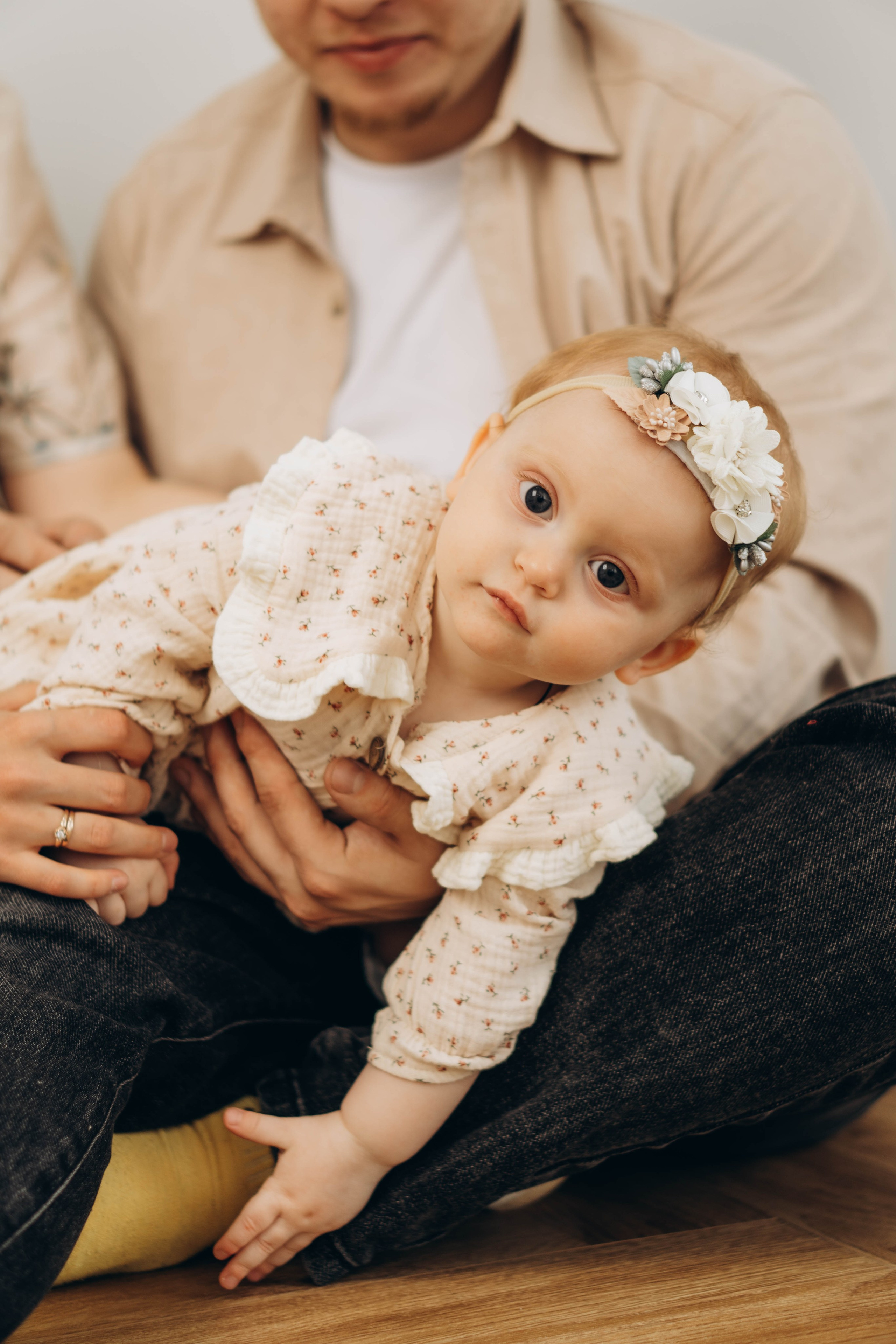 Студийная семейная съемка на годик. Фотограф Москва Валерия Веденина