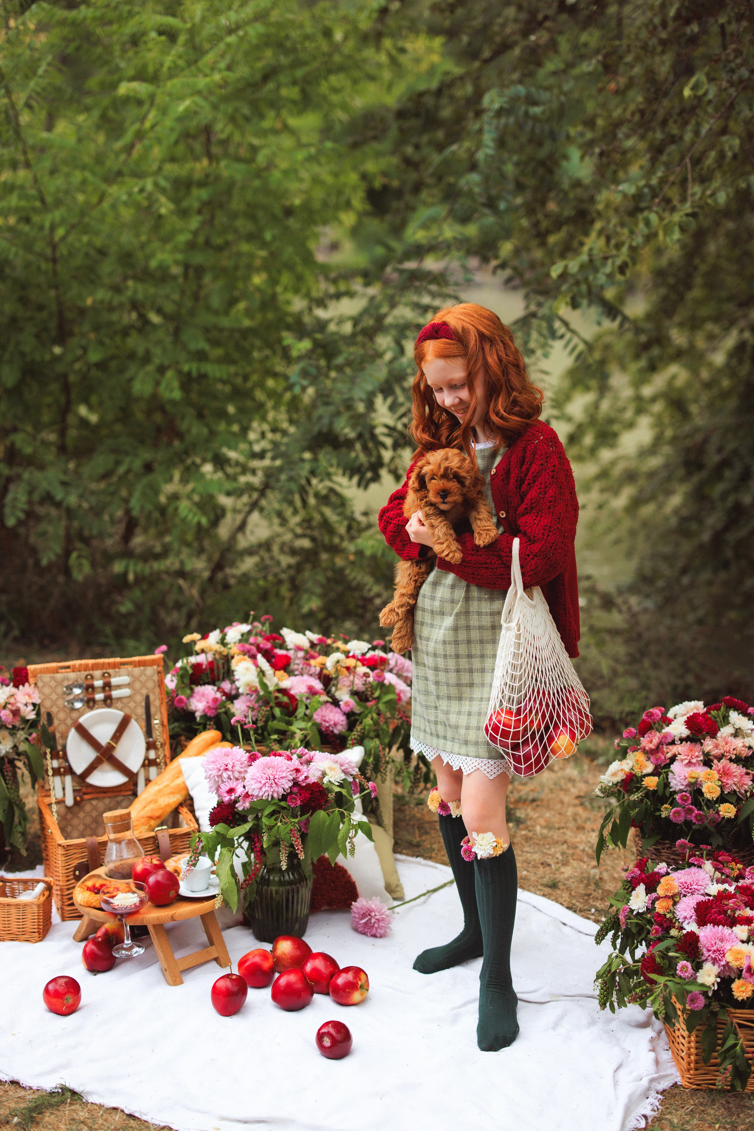 Фотосессия «Пикник», Хризантемы и Яблоки. Семейный и детский фотограф в Краснодаре Анна Трашкова