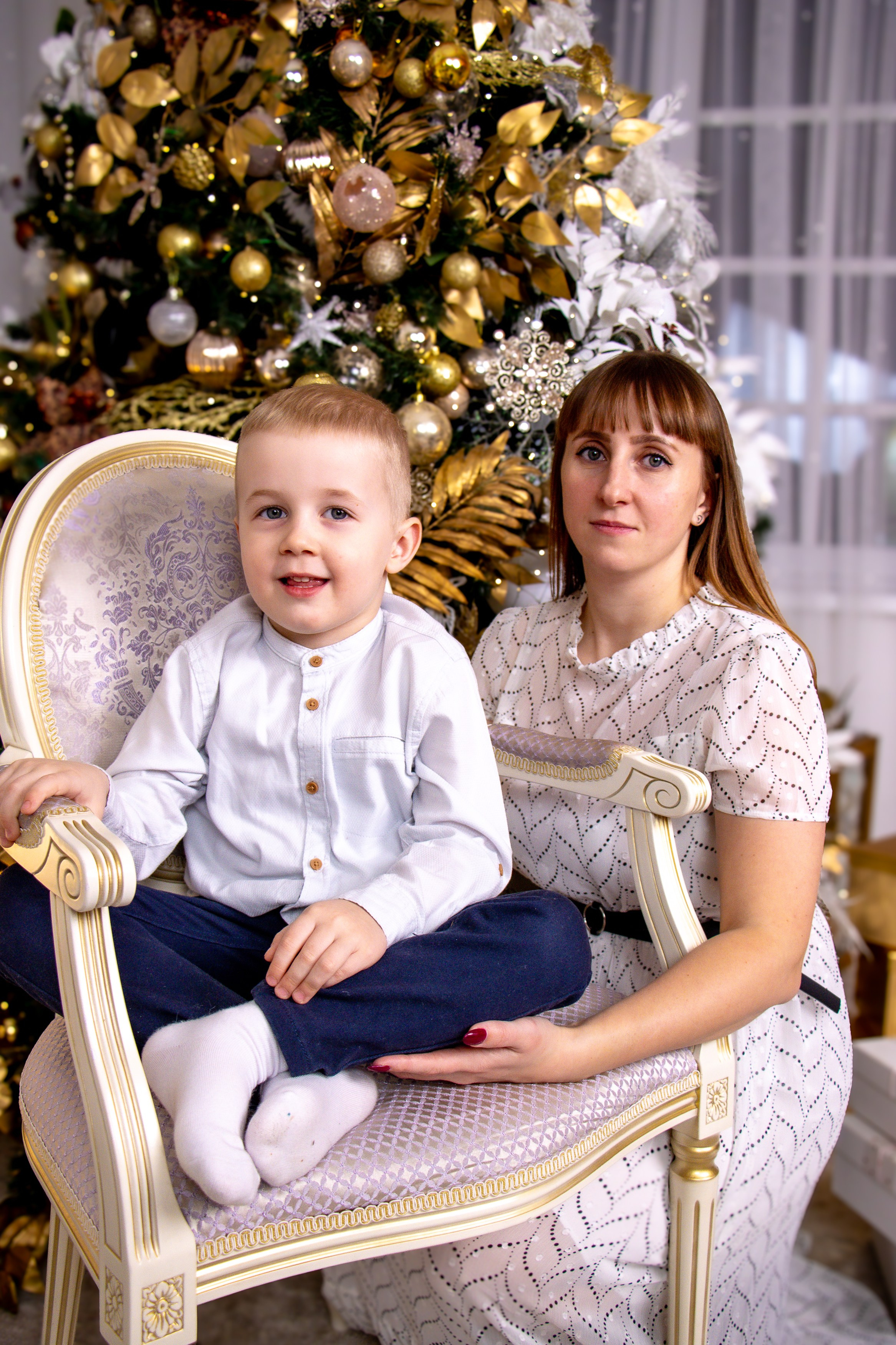 Новогодняя съёмка мама+сын. Фотограф Татьяна Матрос