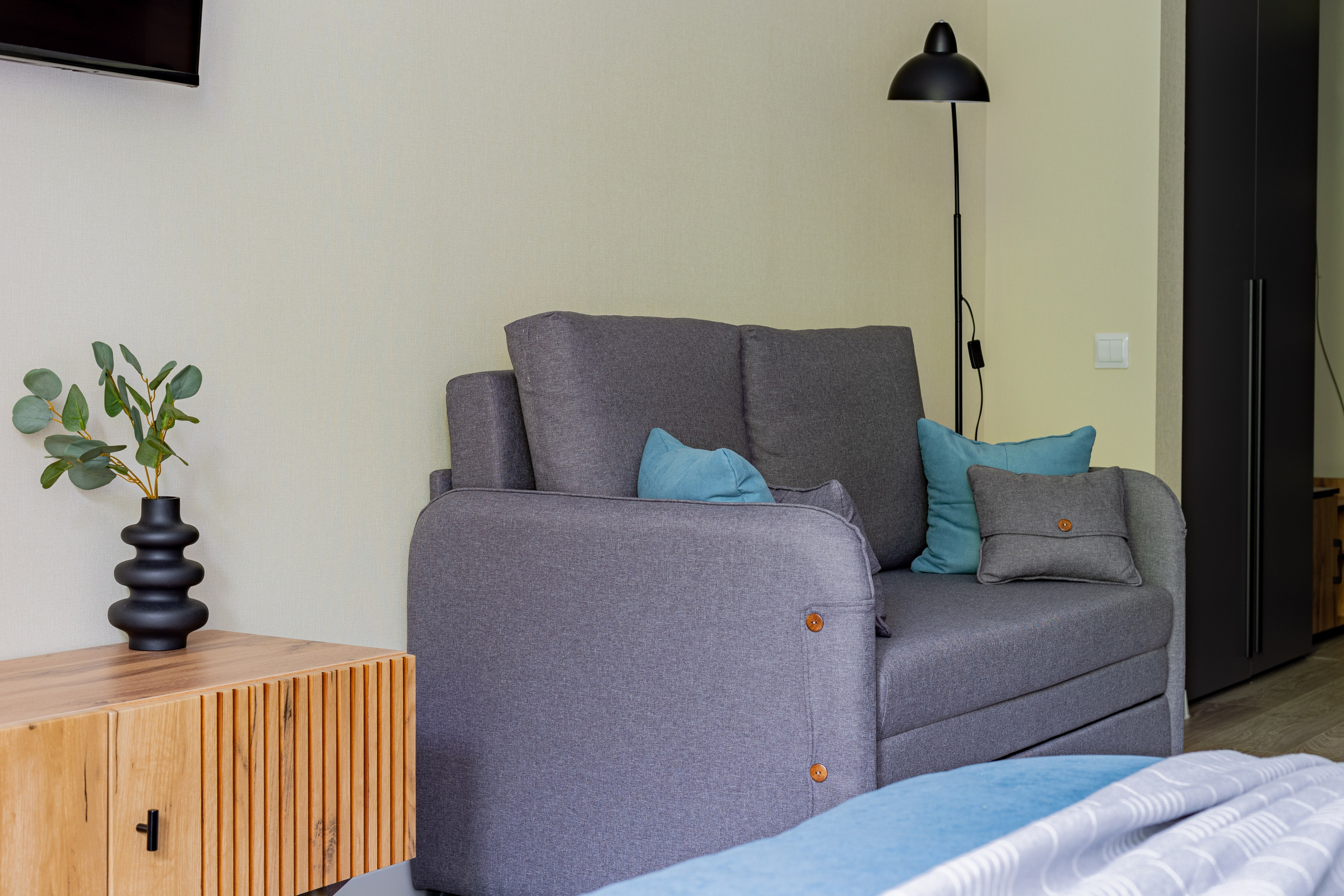 Комплектация студии с ремонтом от застройщика. Интерьерный фотограф. Хоумстейджер. Сочи/Адлер/Красная поляна