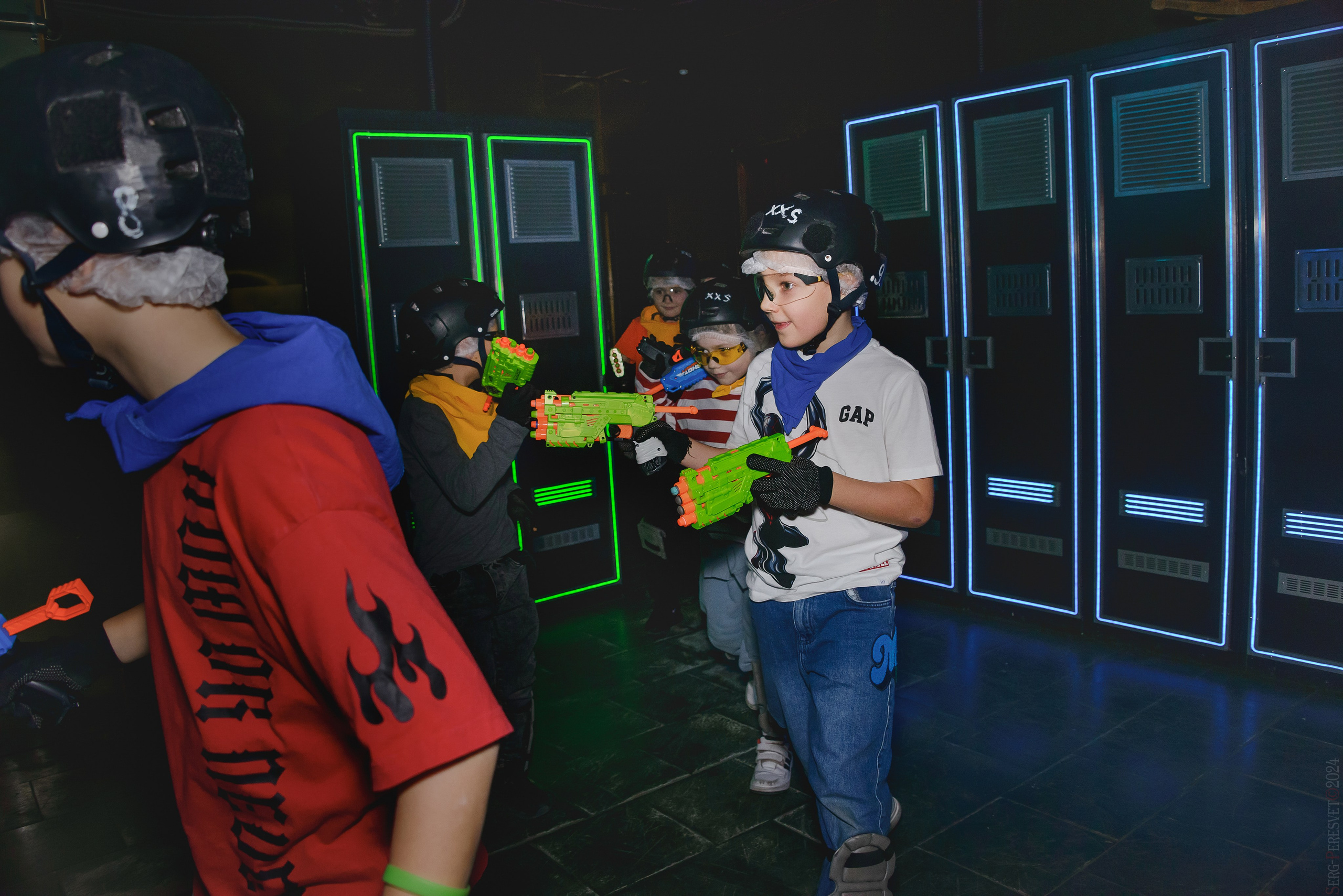 Нерф,  Детский день рождения, Лазертаг арена «Sтанция 2025», Москва. Ваш фотограф на праздник в Москве, Раменском, Жуковском, Люберцах